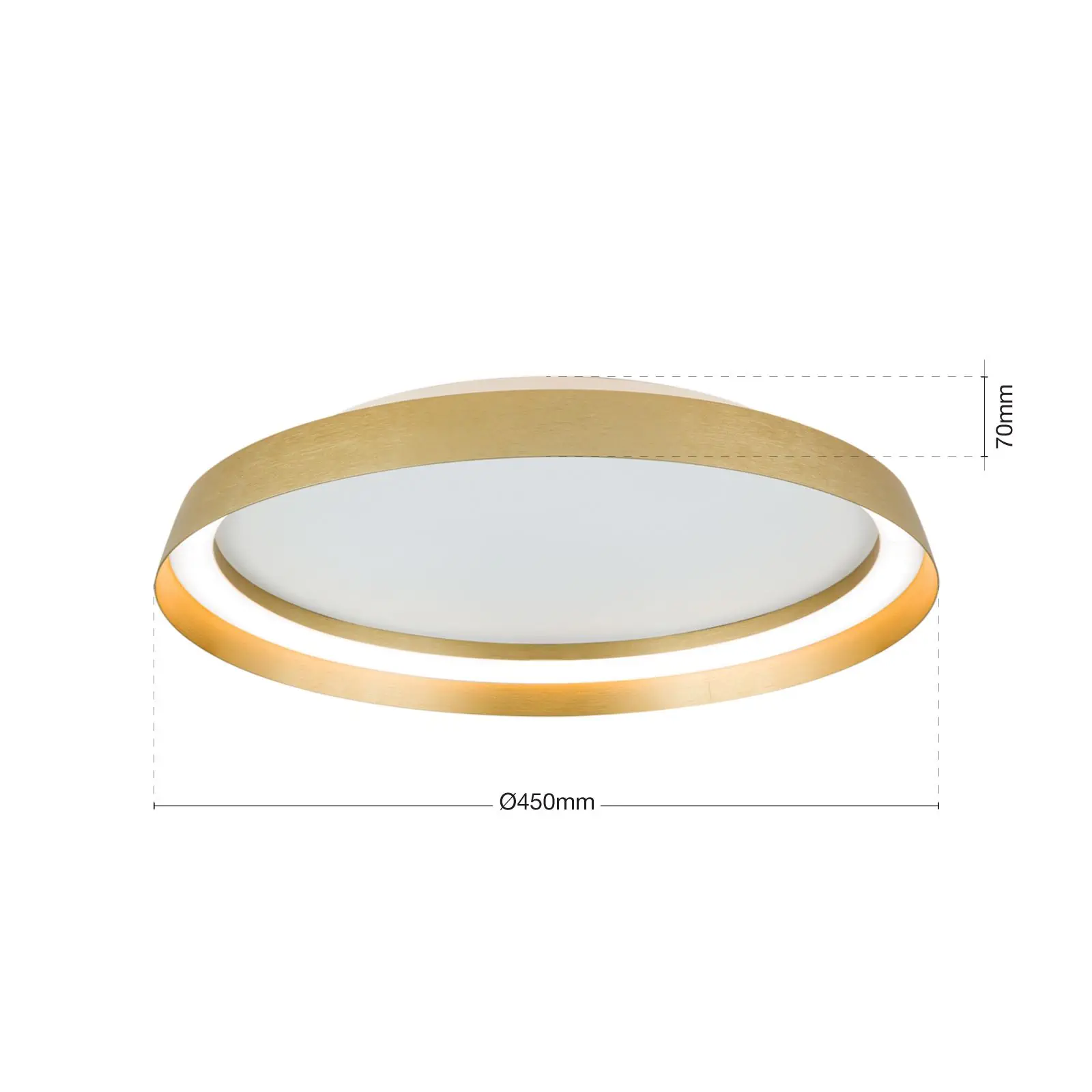 LED plafonska lampa MANTA, Ø 45 cm, mat zlatna - 7