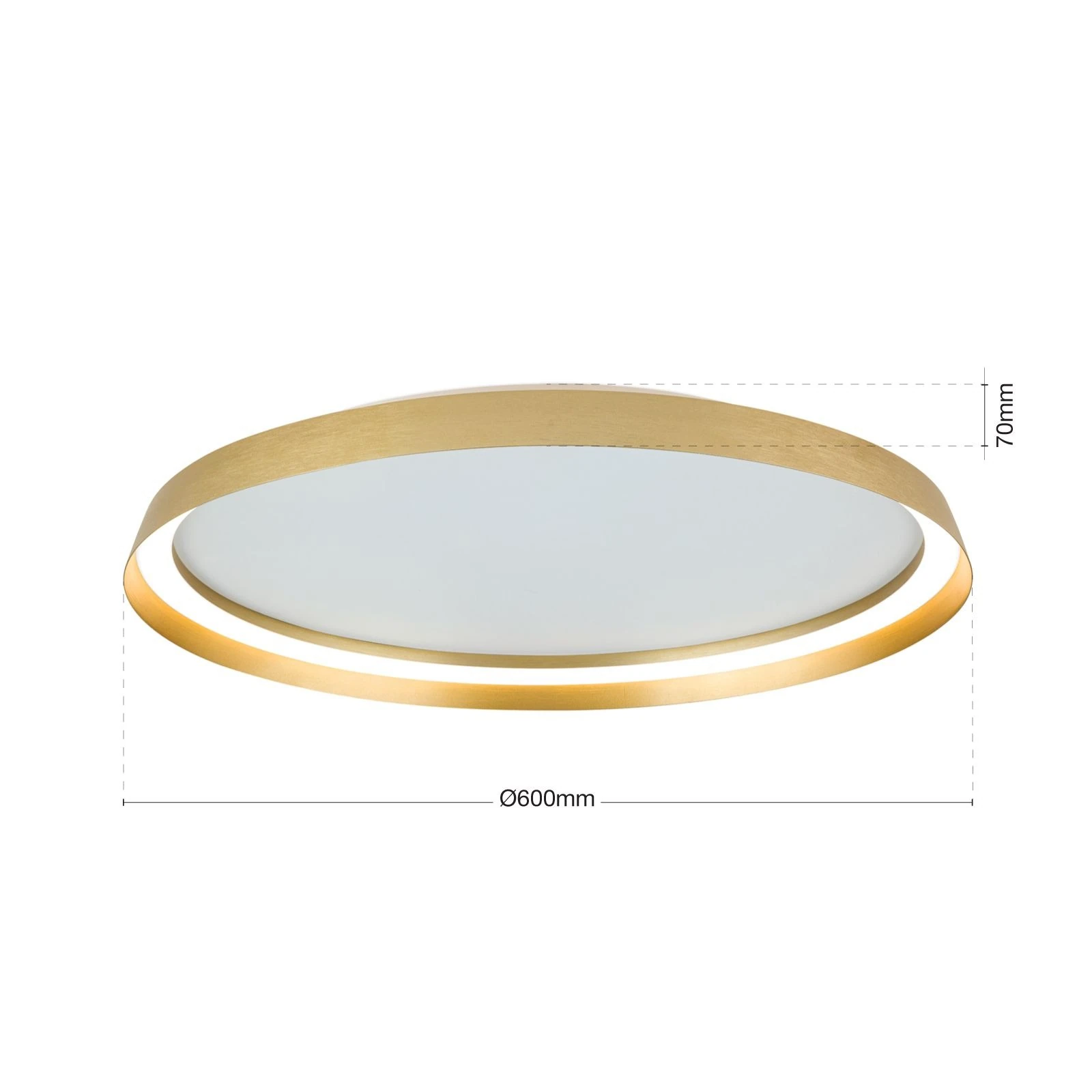 LED plafonska lampa MANTA, Ø 60 cm, mat zlatna - 7