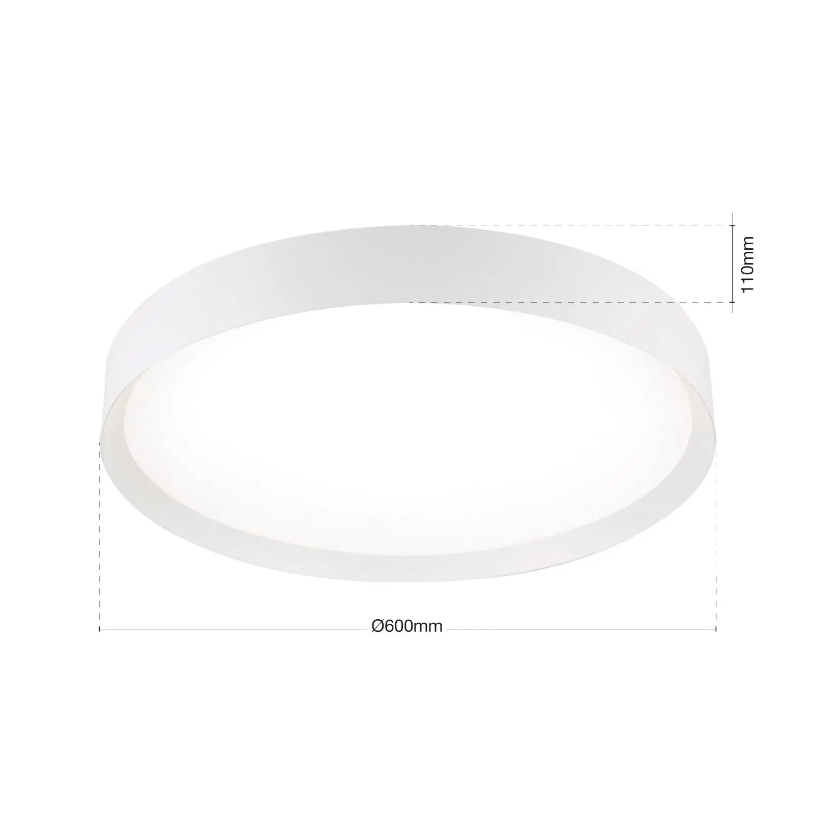 LED plafonska lampa VARIO, Ø 60 cm, bela - 7