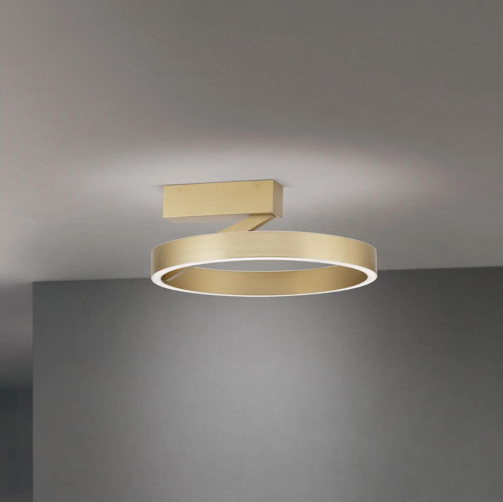 LED plafonska lampa KOLK, mat zlatna - 1