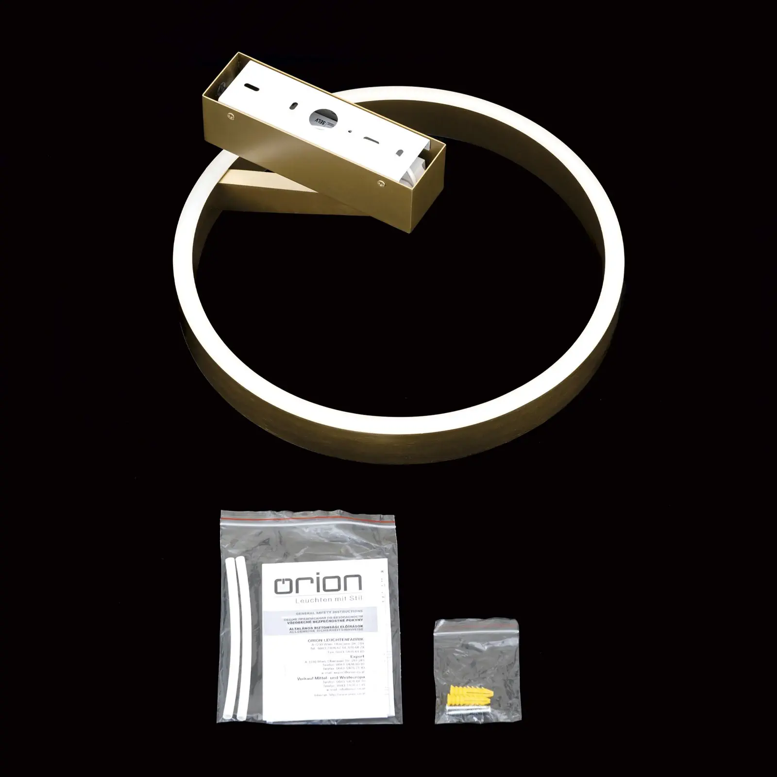 LED plafonska lampa KOLK, mat zlatna - 8