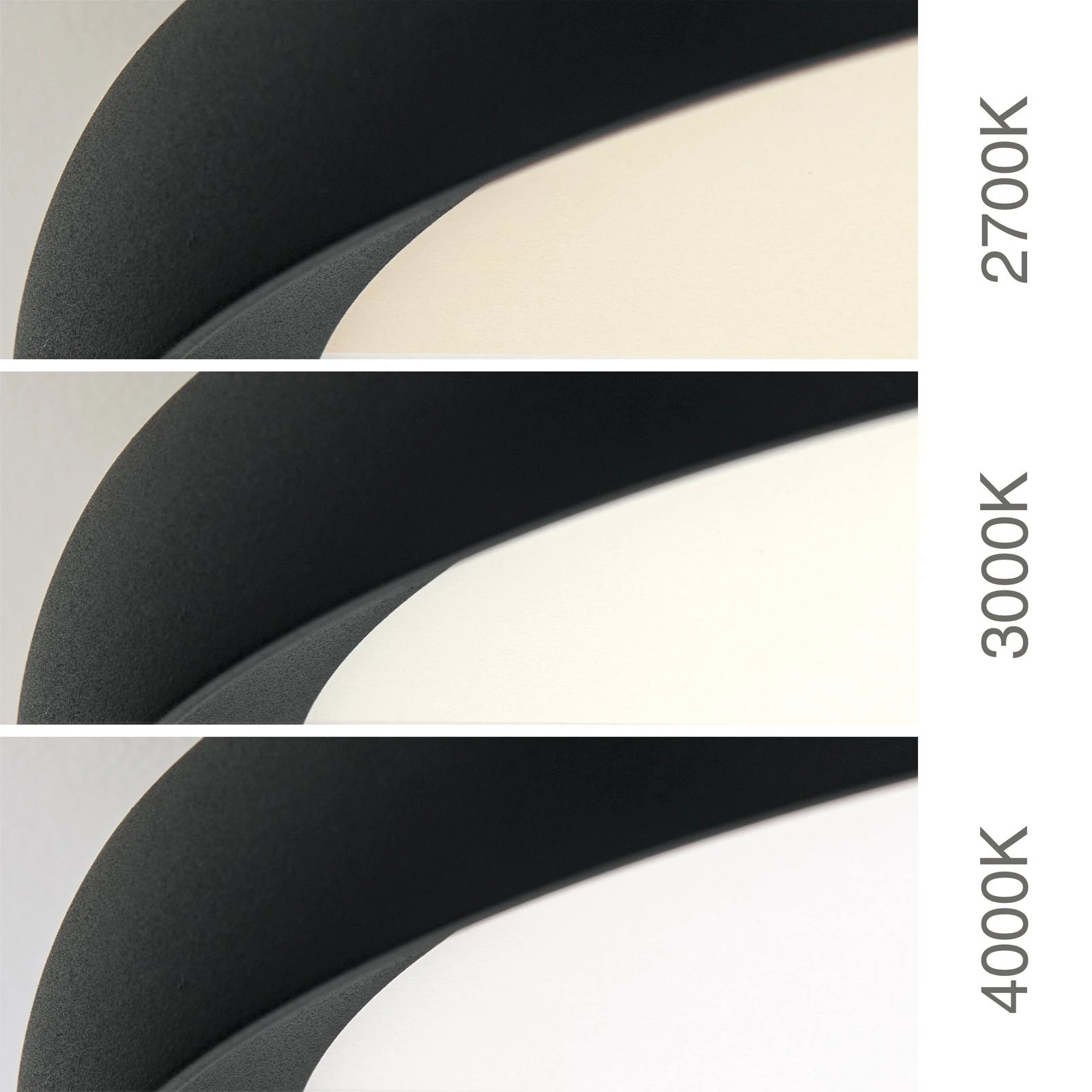 LED plafonska lampa KANT, Ø 40 cm, crna - 6