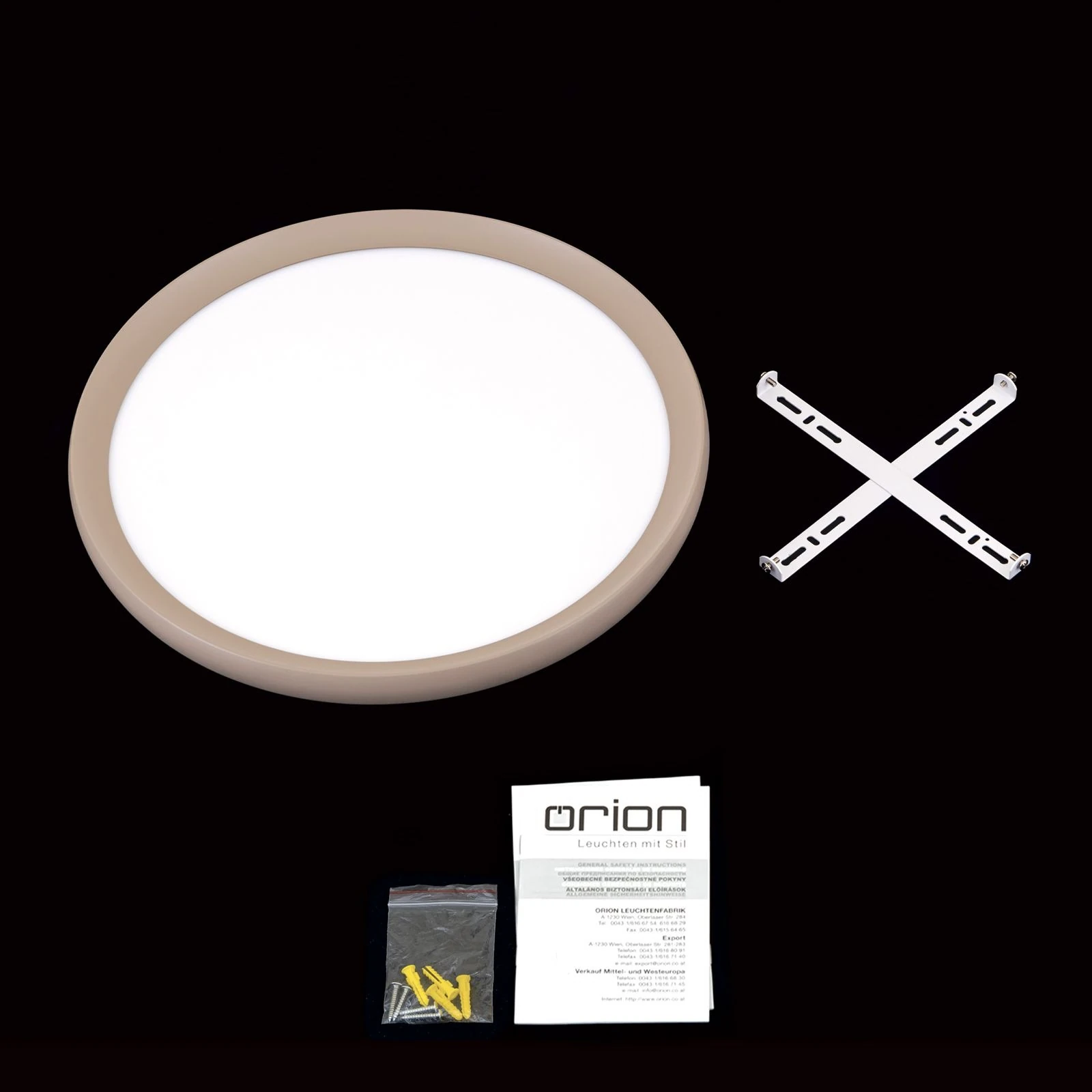 LED plafonska lampa KANT, Ø 40 cm, kaki - 8