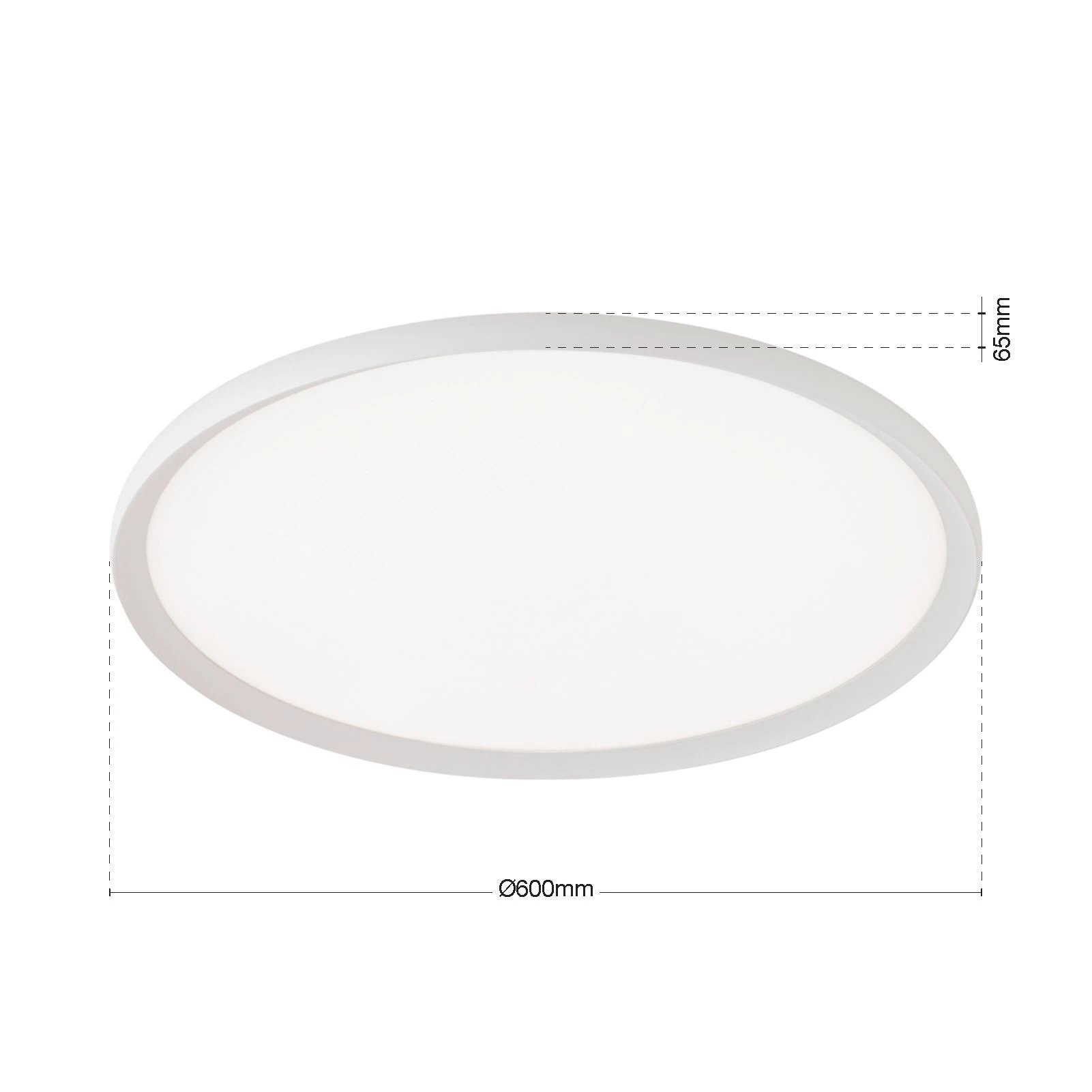 LED plafonska lampa KANT, Ø 60 cm, bela - 7