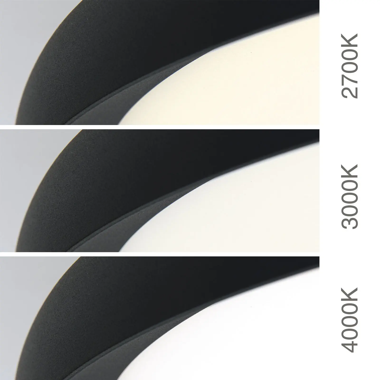 LED plafonska lampa KANT, Ø 60 cm, crna - 6