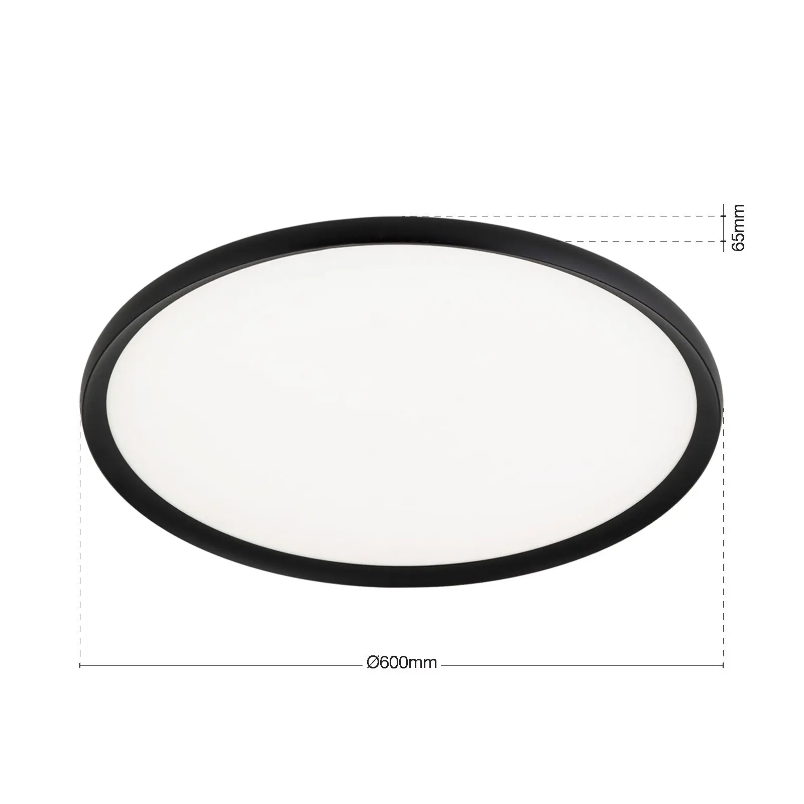 LED plafonska lampa KANT, Ø 60 cm, crna - 7