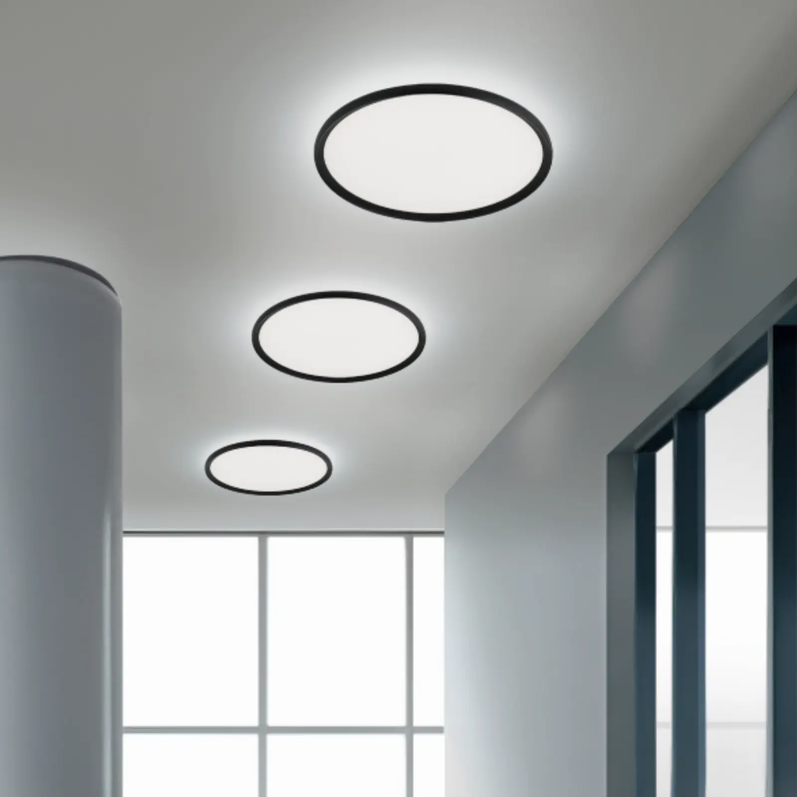 LED plafonska lampa KANT, Ø 60 cm, crna - 9