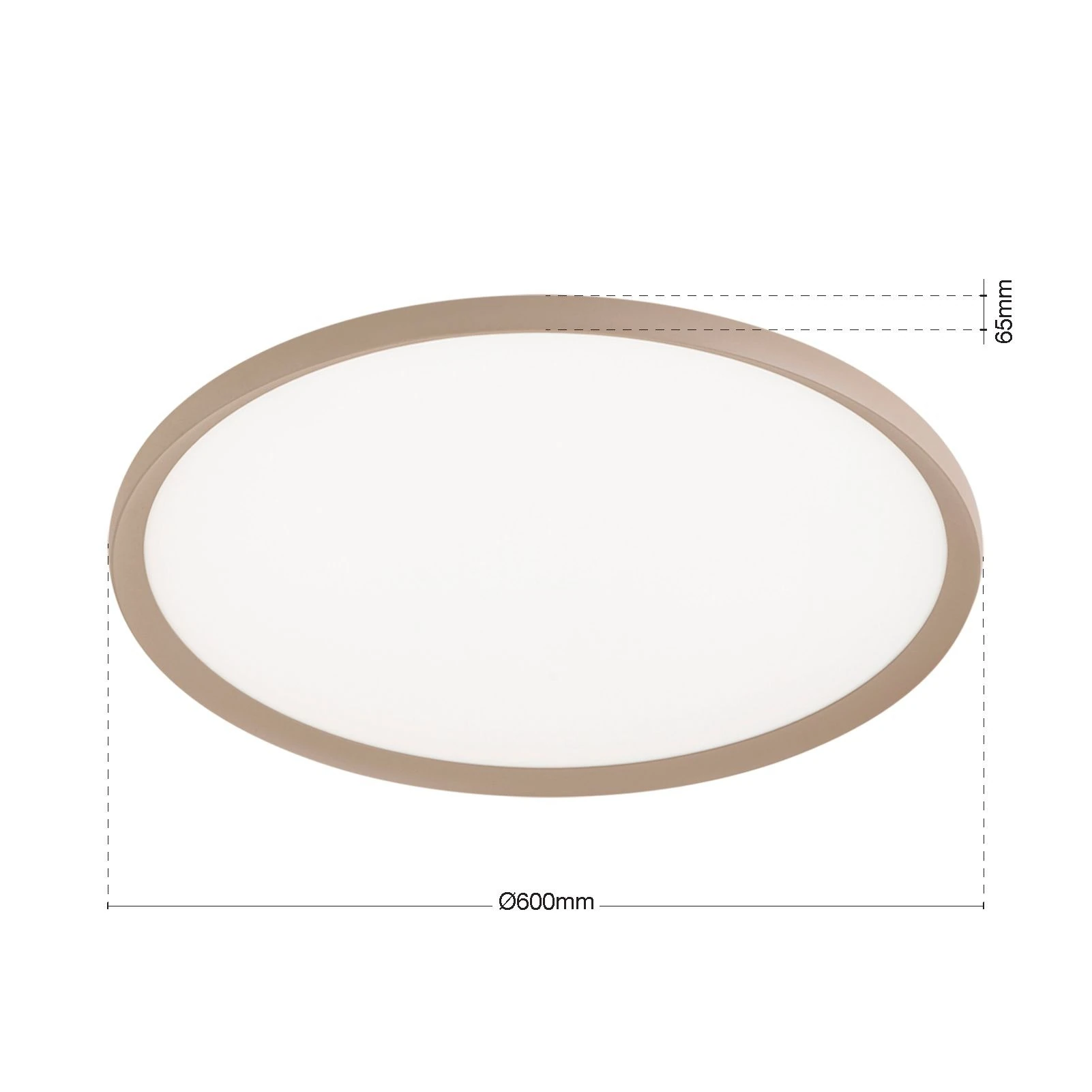 LED plafonska lampa KANT, Ø 60 cm, kaki - 7