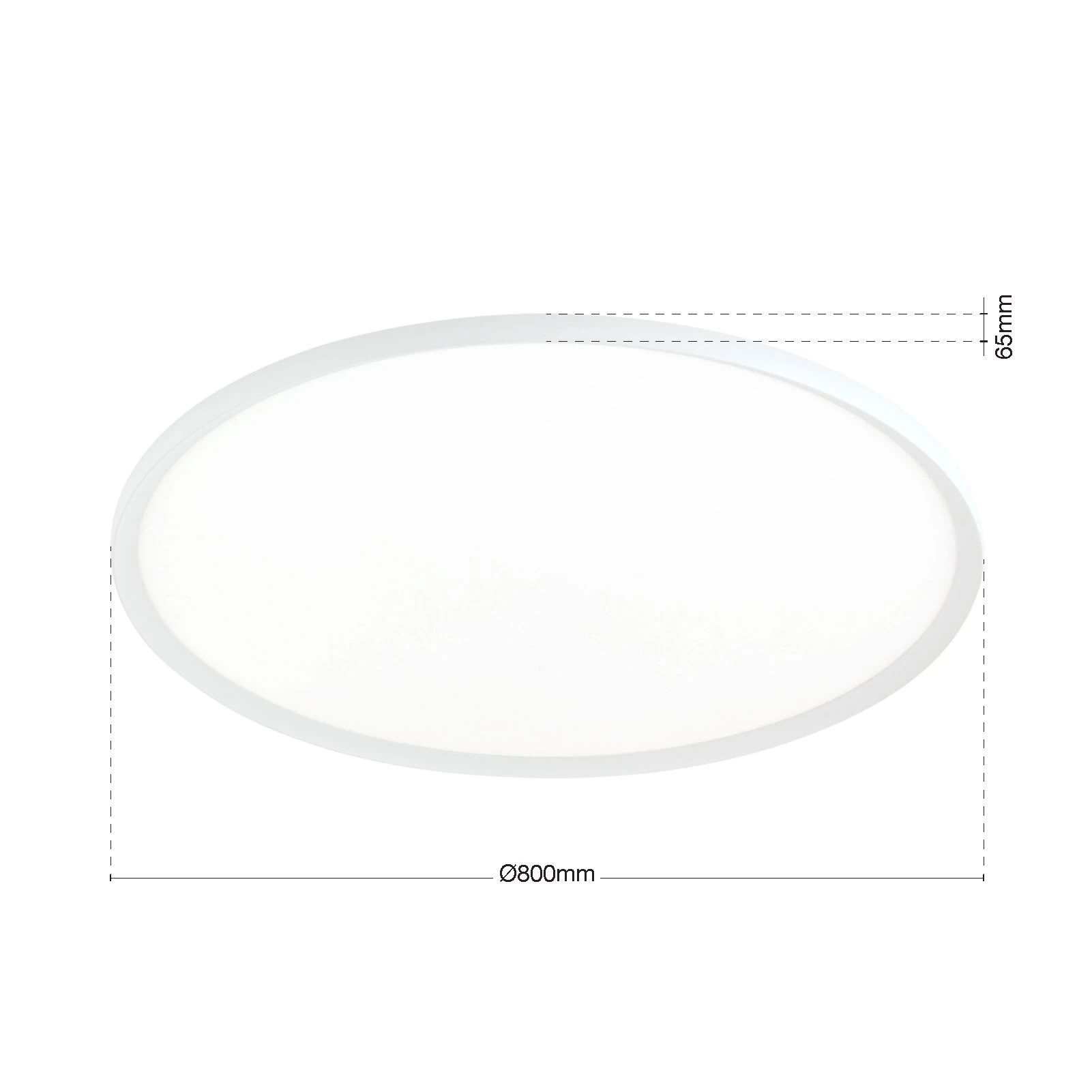 LED plafonska lampa KANT, Ø 80 cm, bela - 7