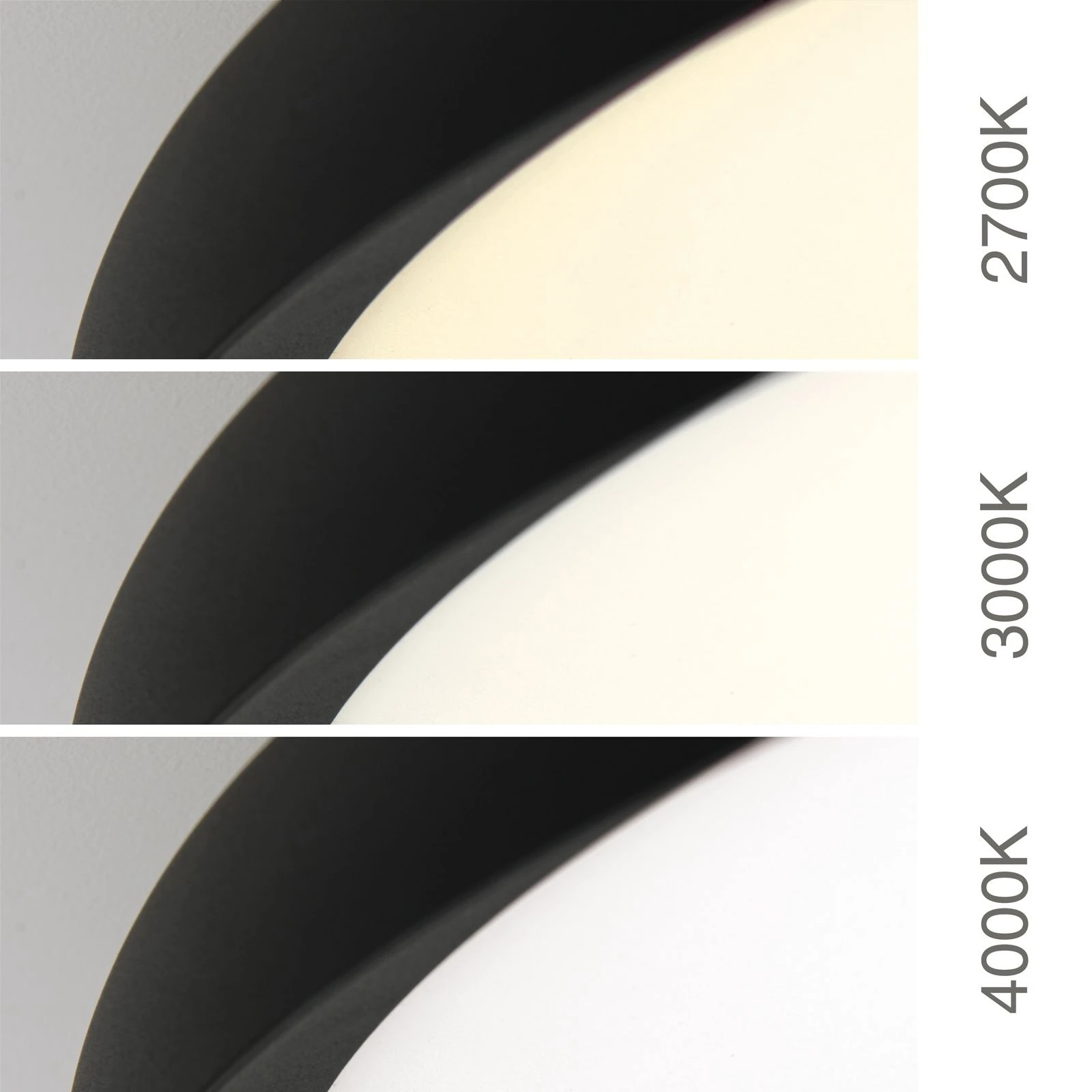 LED plafonska lampa KANT, Ø 80 cm, crna - 6