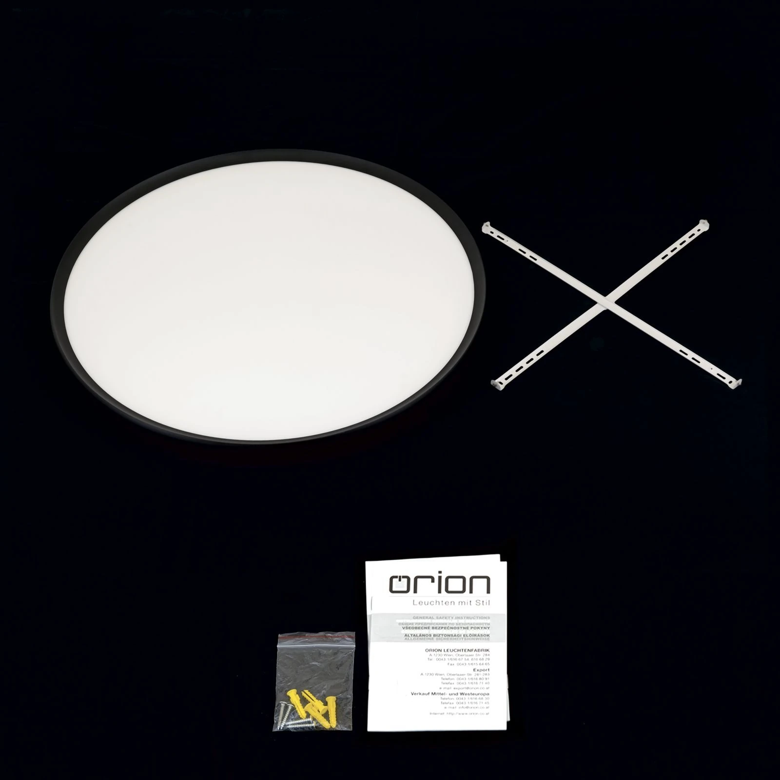 LED plafonska lampa KANT, Ø 80 cm, crna - 8