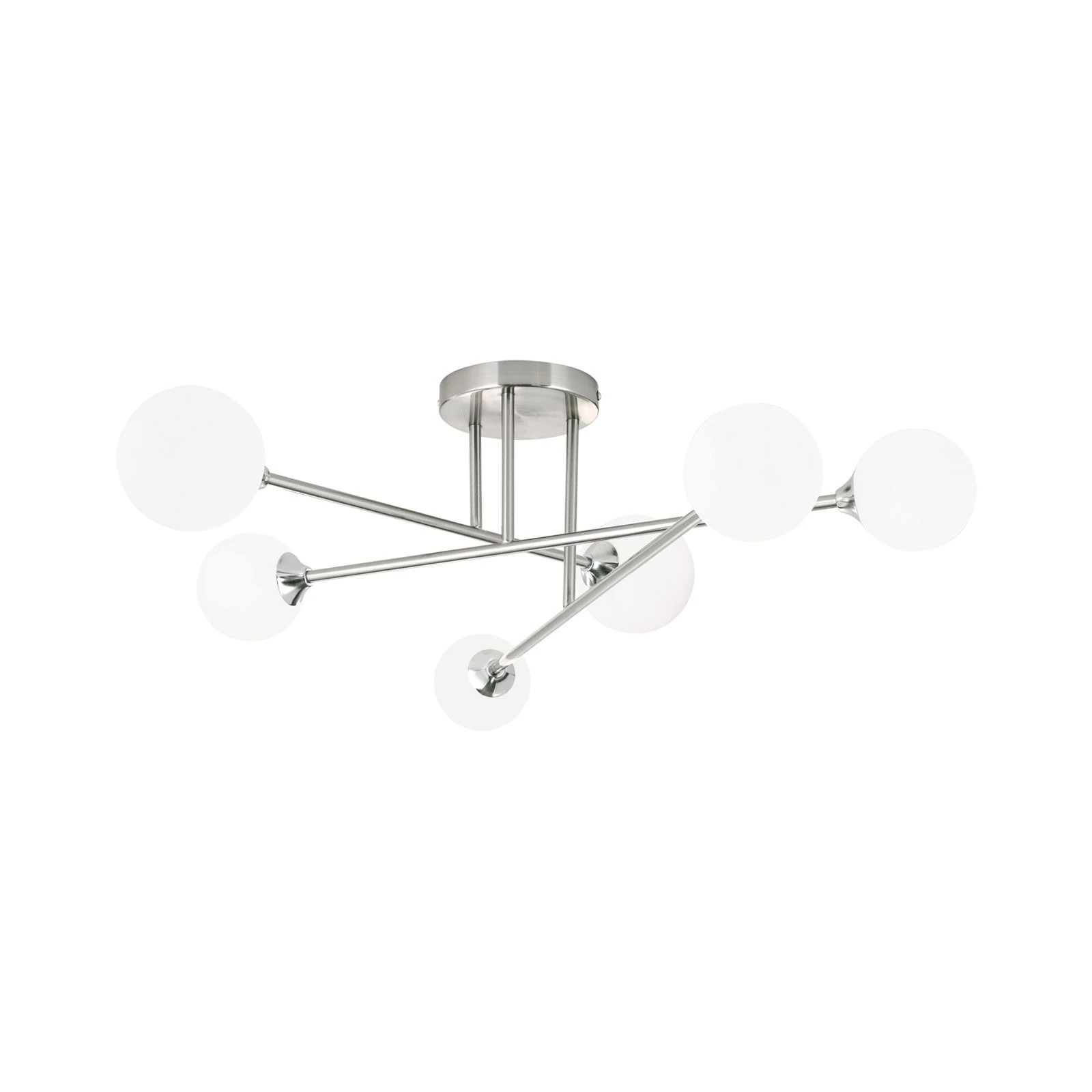 Plafonska lampa SNOWWHITE, 6 izvora svetla, saten hrom - 4