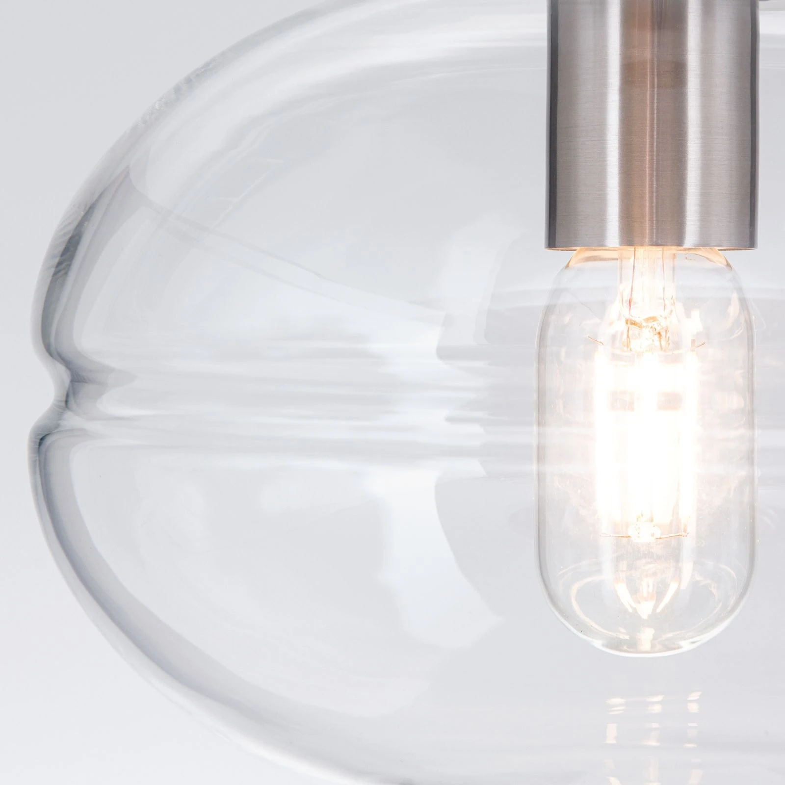 Plafonska lampa RICHARD, 1 izvor svetla, saten hrom, providna - 6