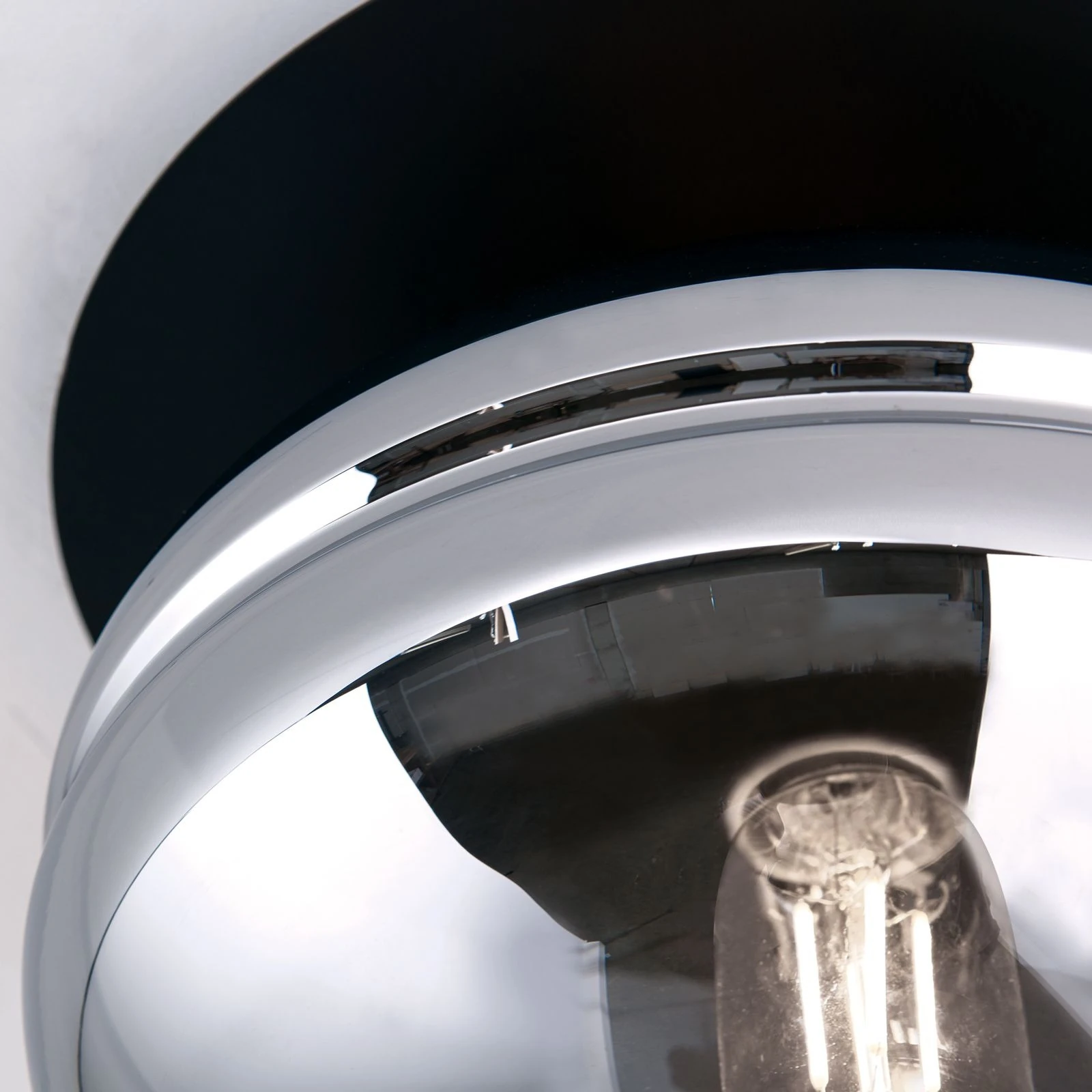 Plafonska lampa RICHARD, 1 izvor svetla, crna, boja dima - 5