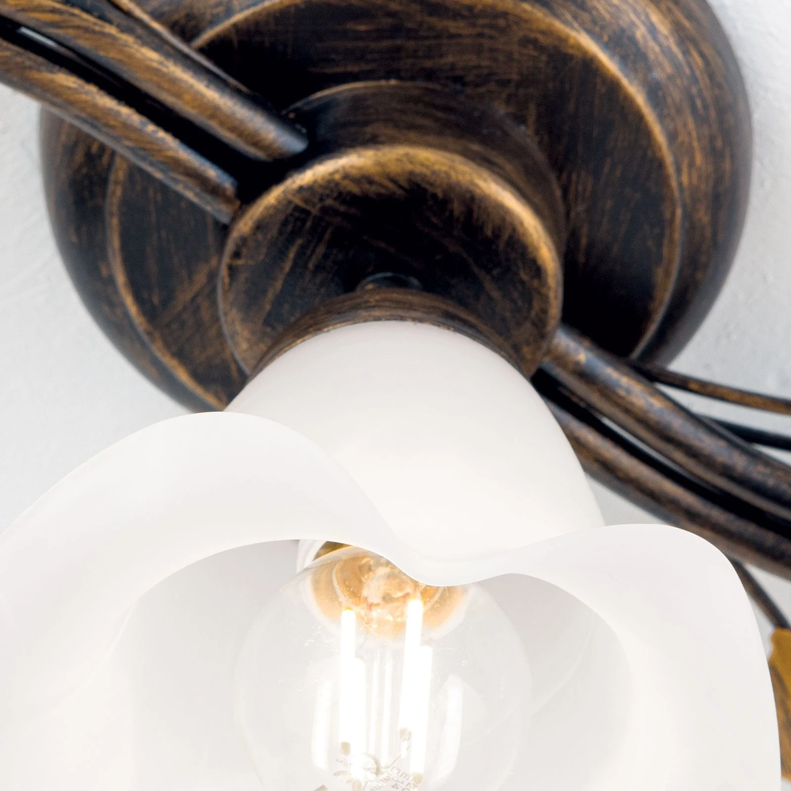 Plafonska lampa SISI, sa 5 izvora svetla, antik - 6