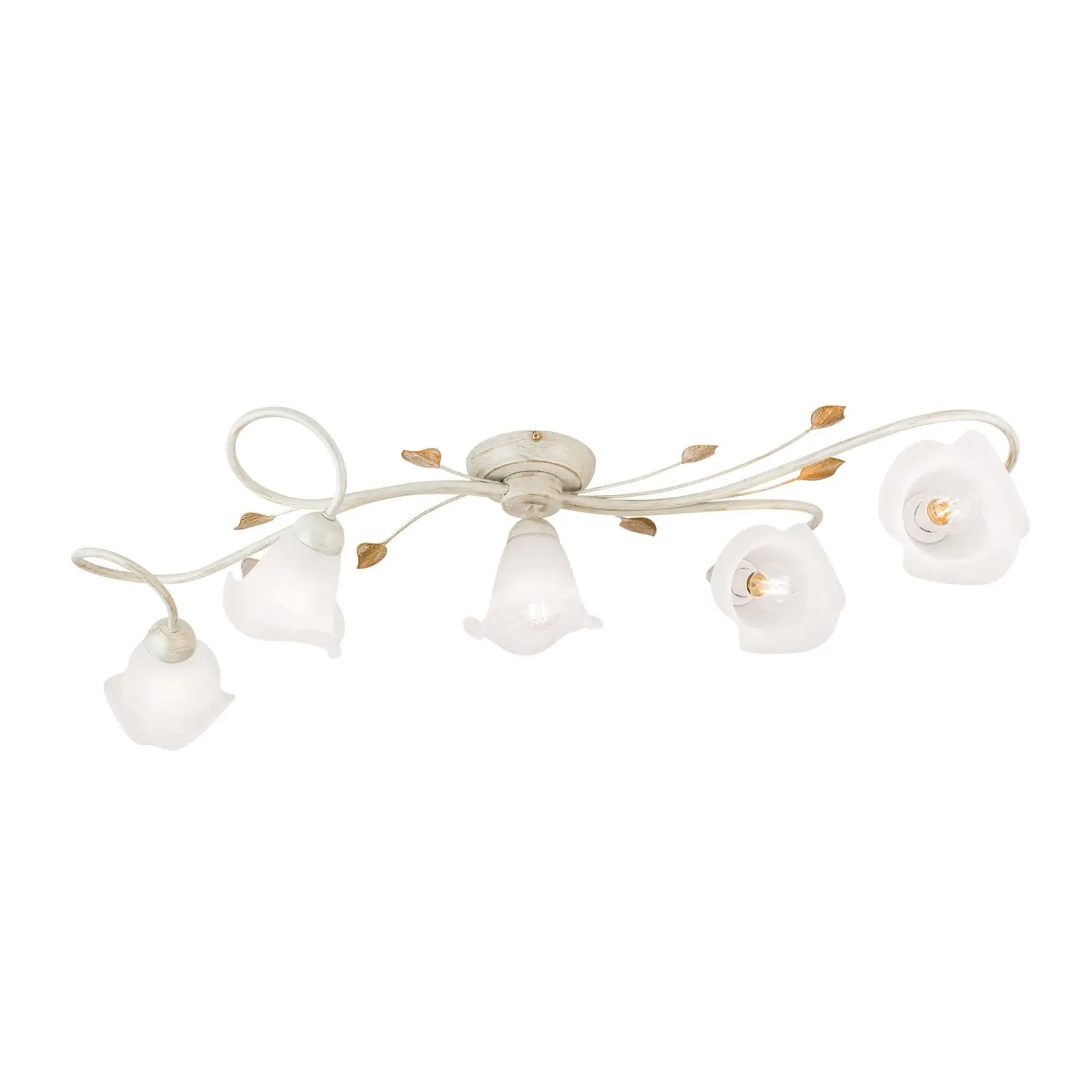 Plafonska lampa SISI, sa pet izvora svetla, slonovača–zlato - 4