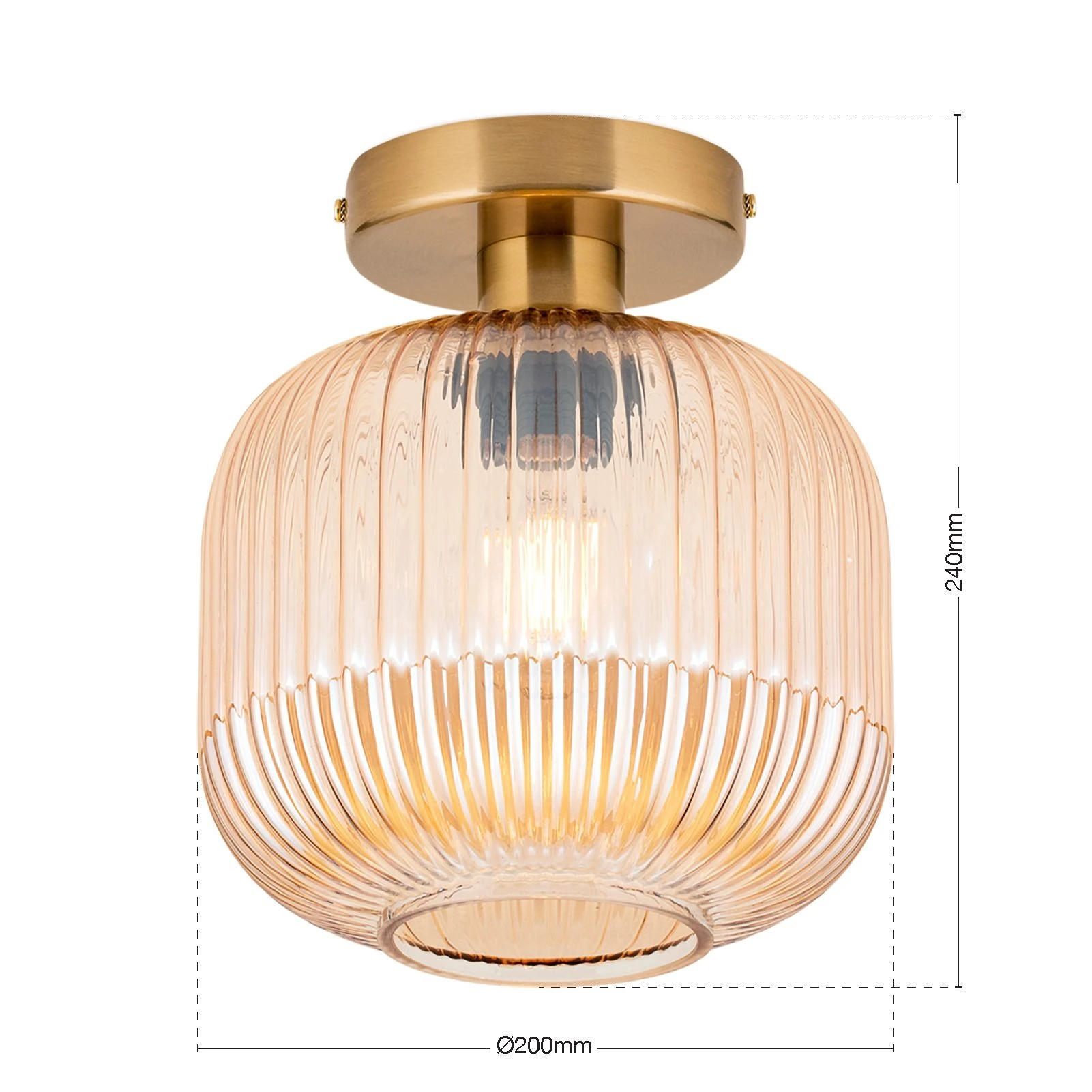 Plafonska lampa CARNEVAL, ćilibar - 7