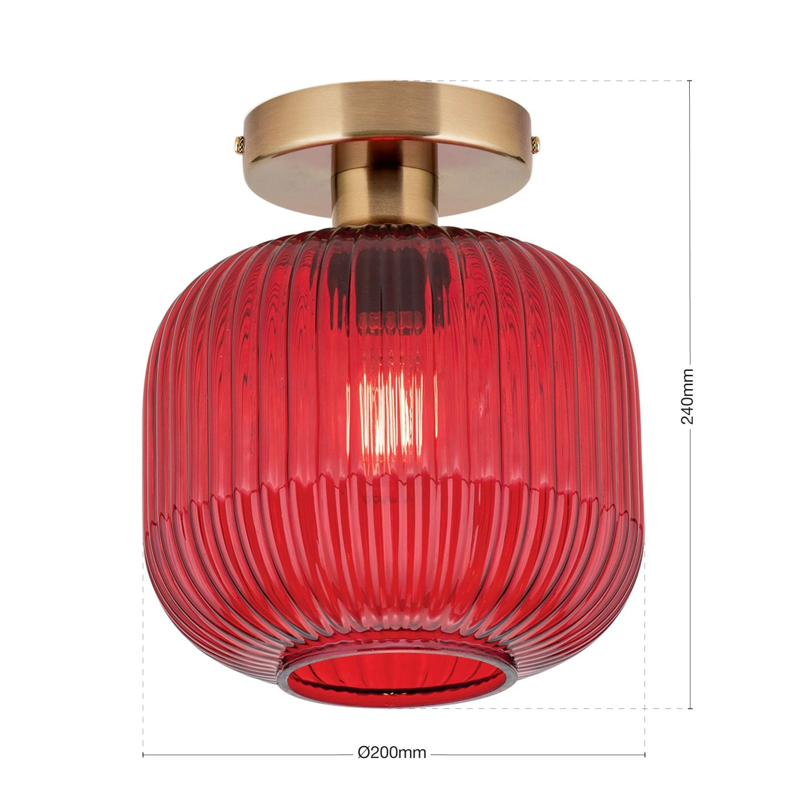 Plafonska lampa CARNEVAL, crvena - 7