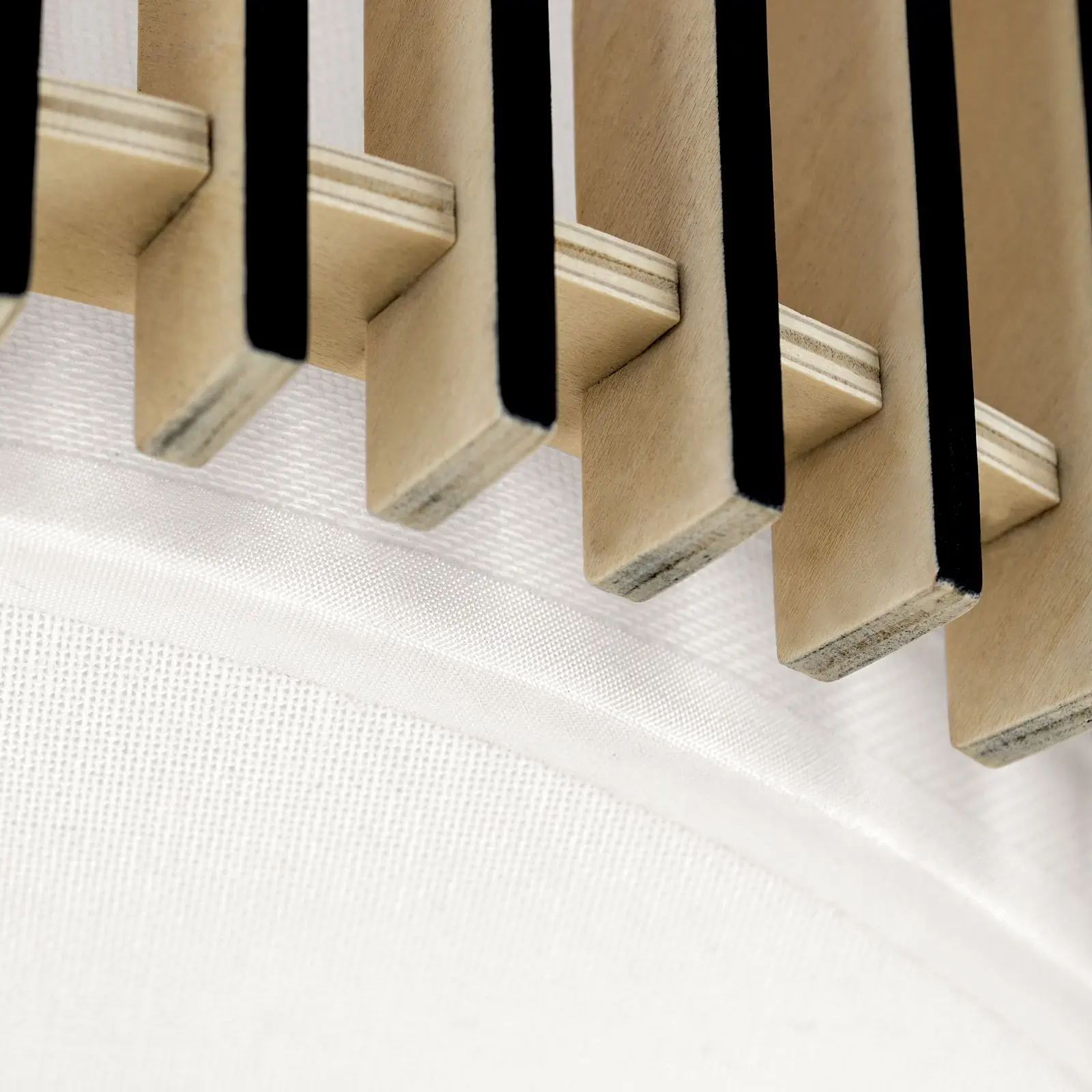 Plafonska lampa TARTA, Ø 40 cm, drvo–crna - 5