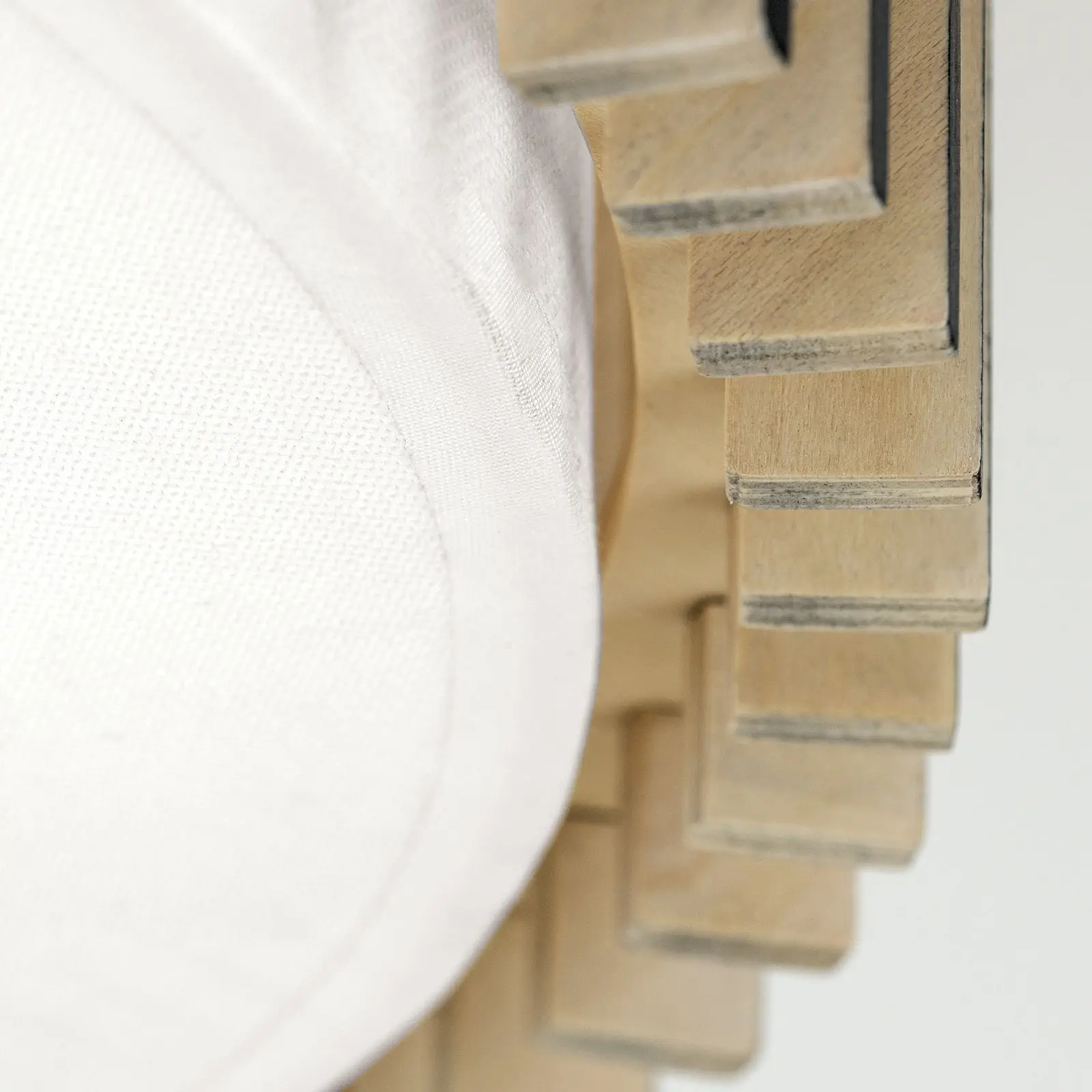 Plafonska lampa TARTA, Ø 40 cm, drvo–crna - 6