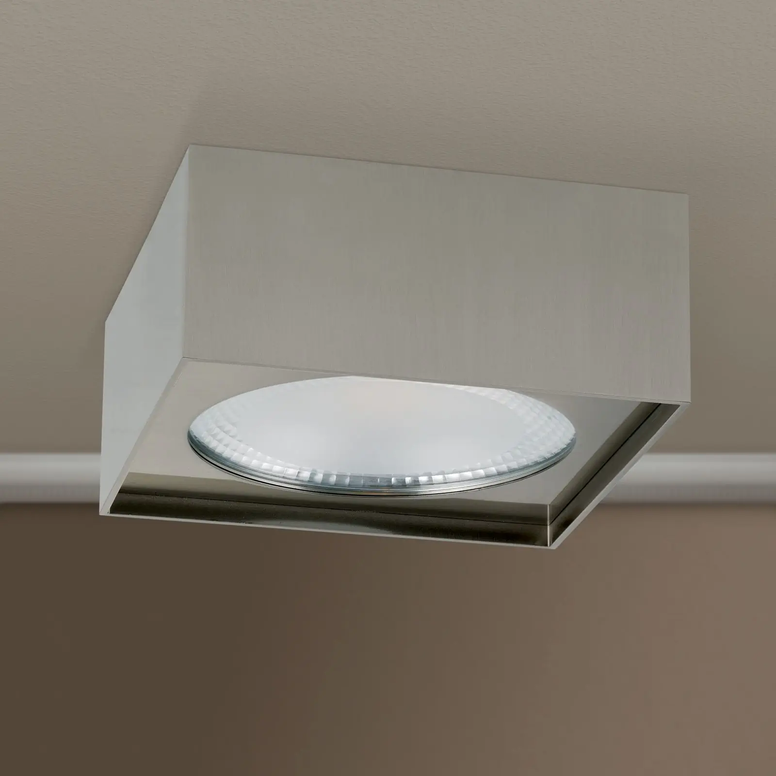 LED plafonska lampa MOLTA, saten hrom finiš, kvadratna, 18 cm - 3