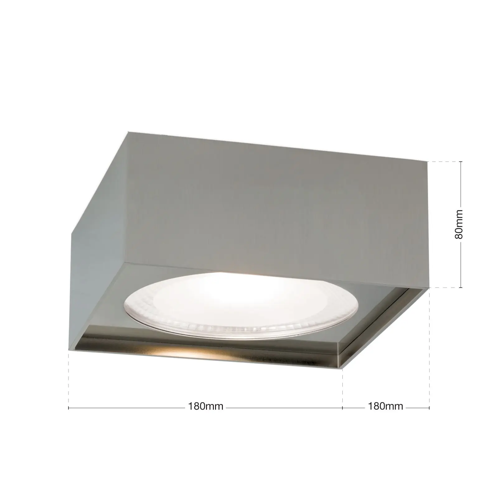 LED plafonska lampa MOLTA, saten hrom finiš, kvadratna, 18 cm - 7