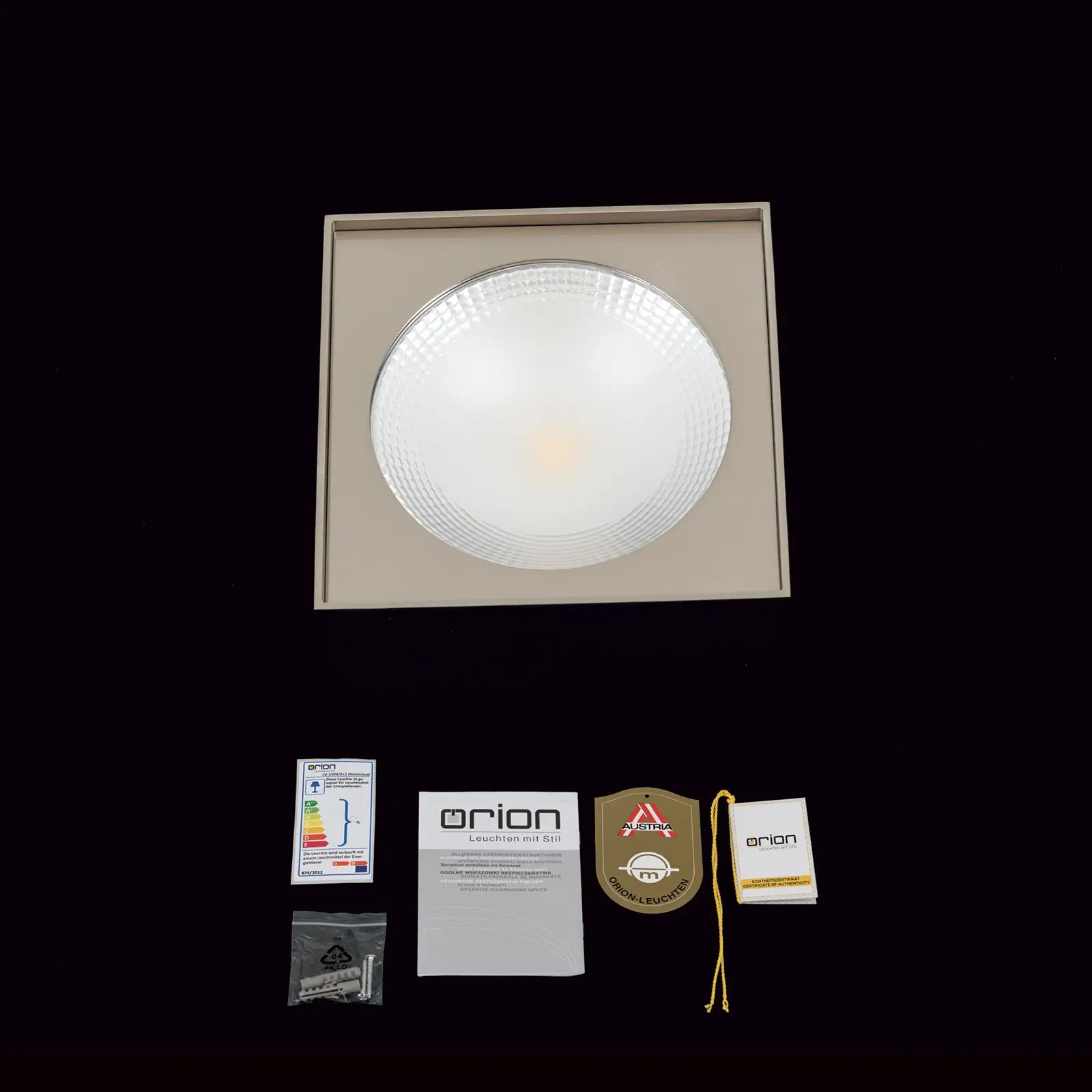 LED plafonska lampa MOLTA, saten hrom finiš, kvadratna, 18 cm - 8