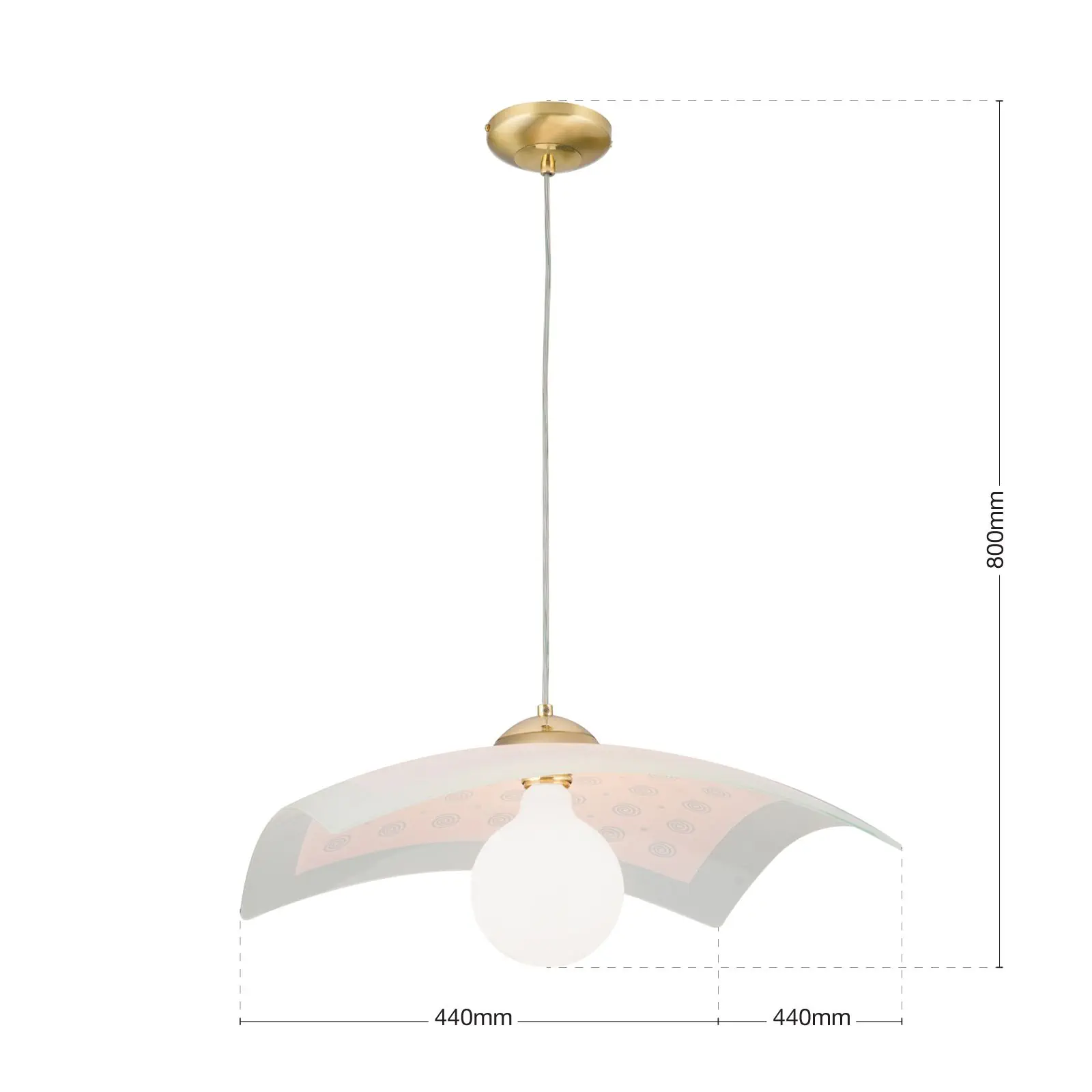 Viseća lampa KITCHENETTE, mesing, roze abažur - 7