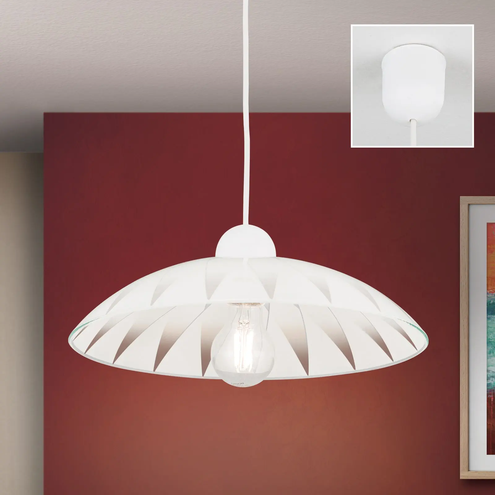 Viseća lampa MARTINA, bela - 2