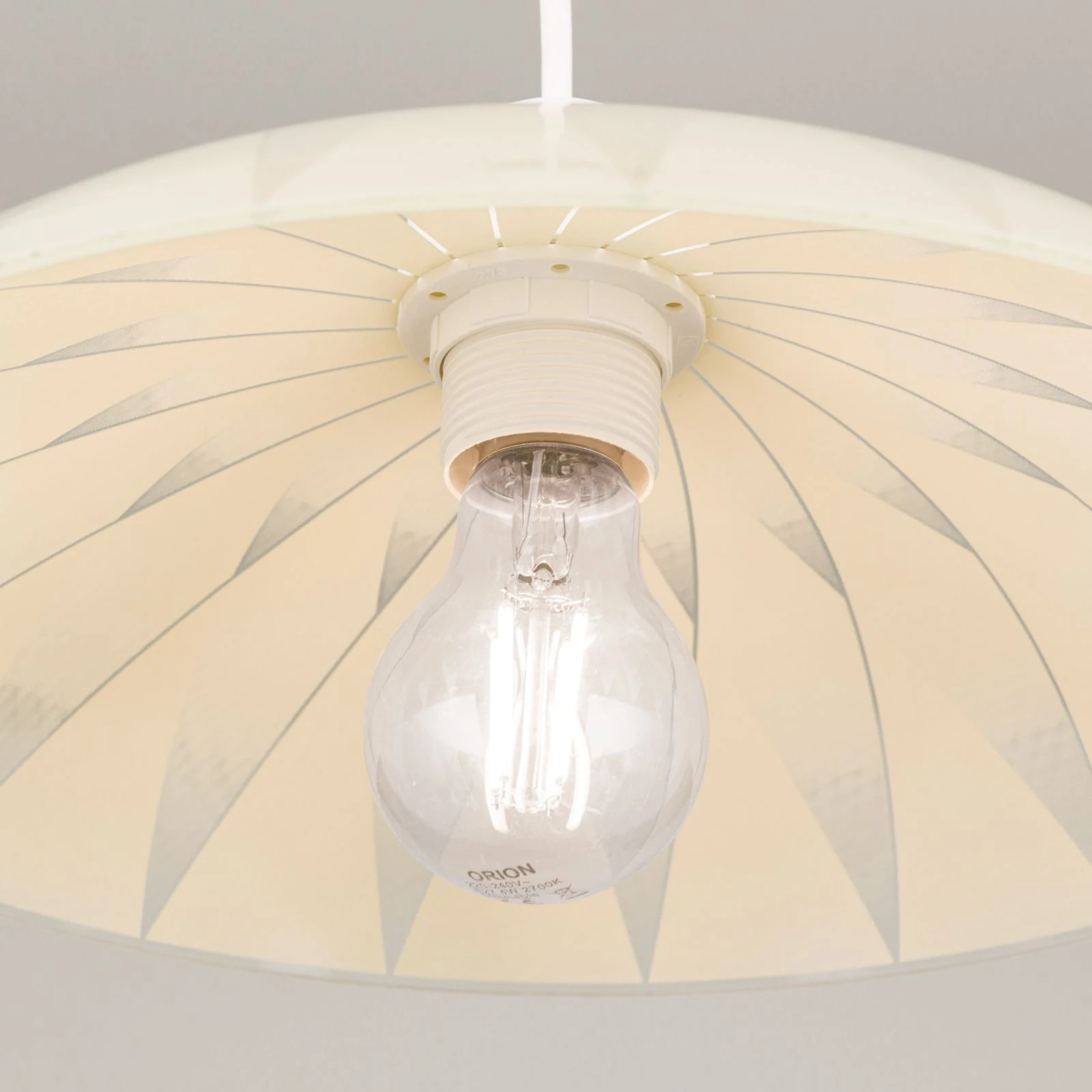 Viseća lampa MARTINA, bež dekorisano staklo - 6