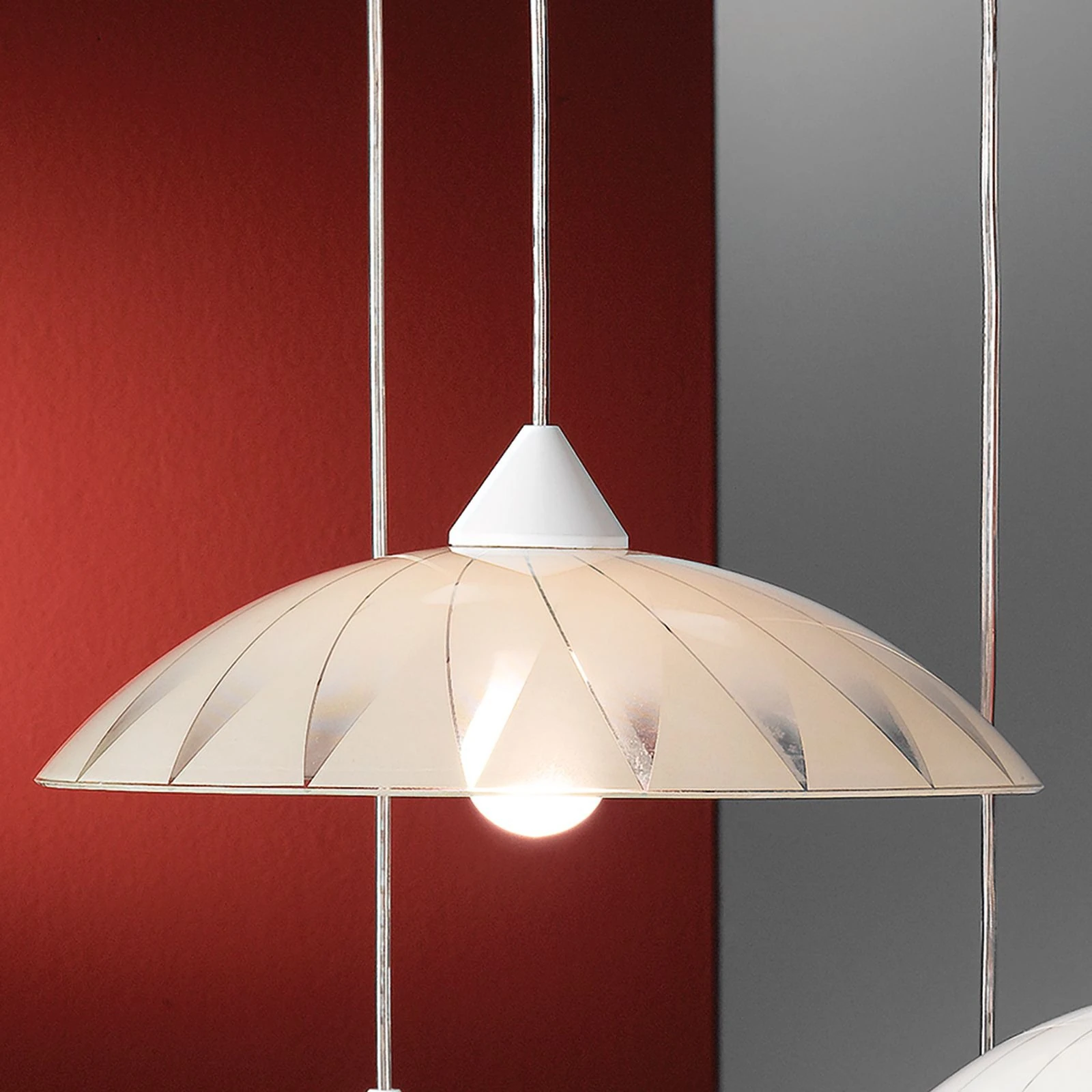 Viseća lampa MARTINA, bež dekorisano staklo - 9