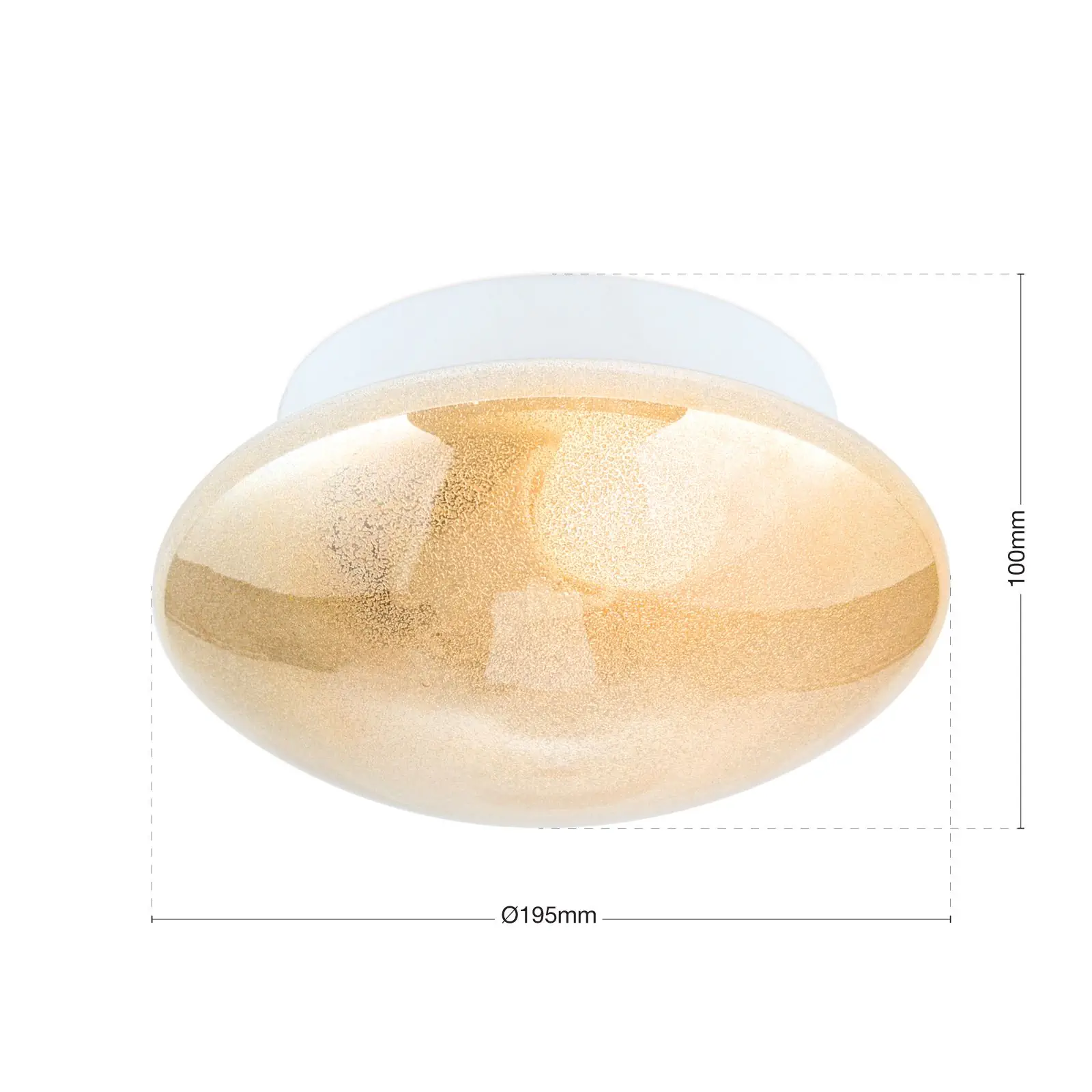 Plafonska lampa DREAM, ice gold, Ø 19, 5 cm - 7