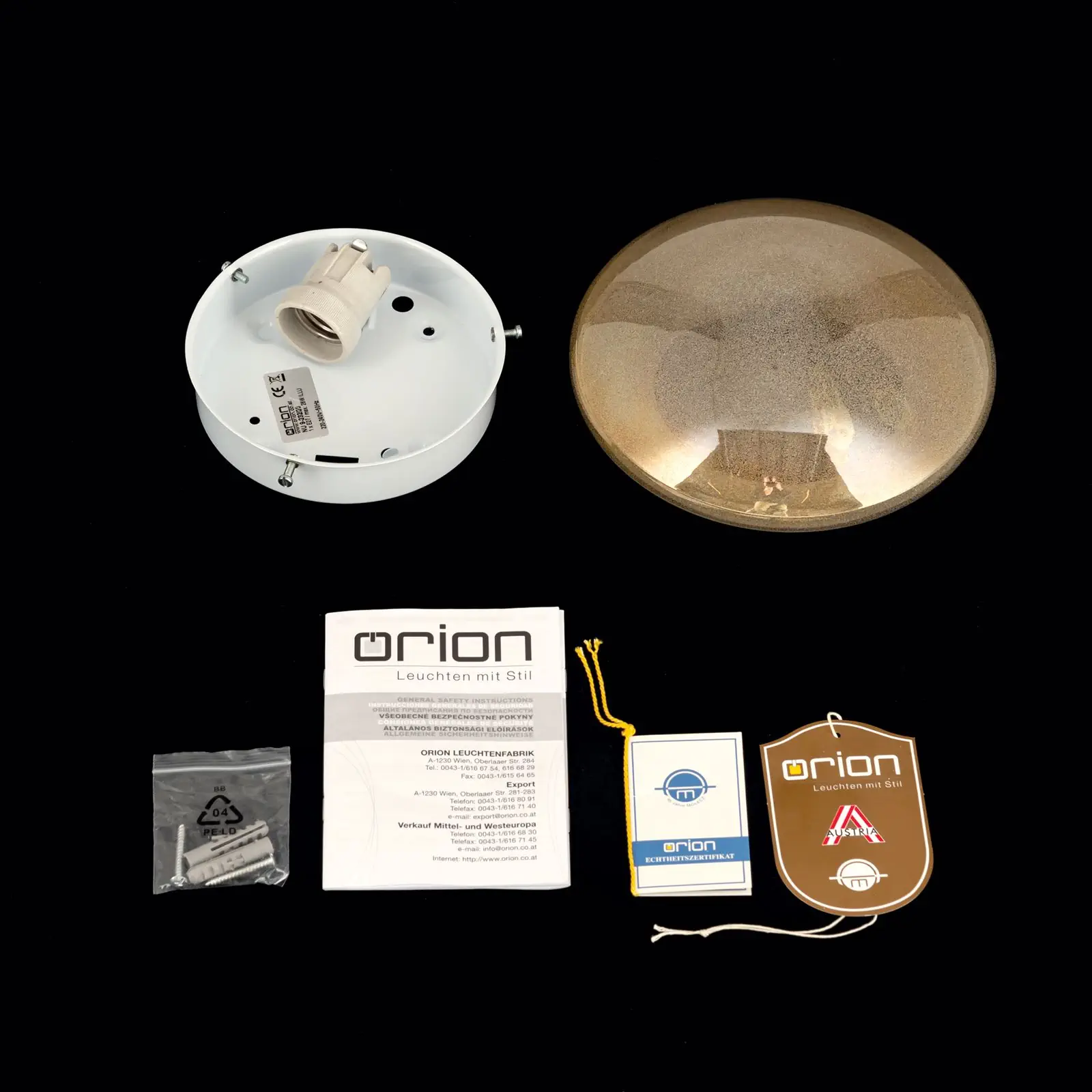 Plafonska lampa DREAM, ice gold, Ø 19, 5 cm - 8