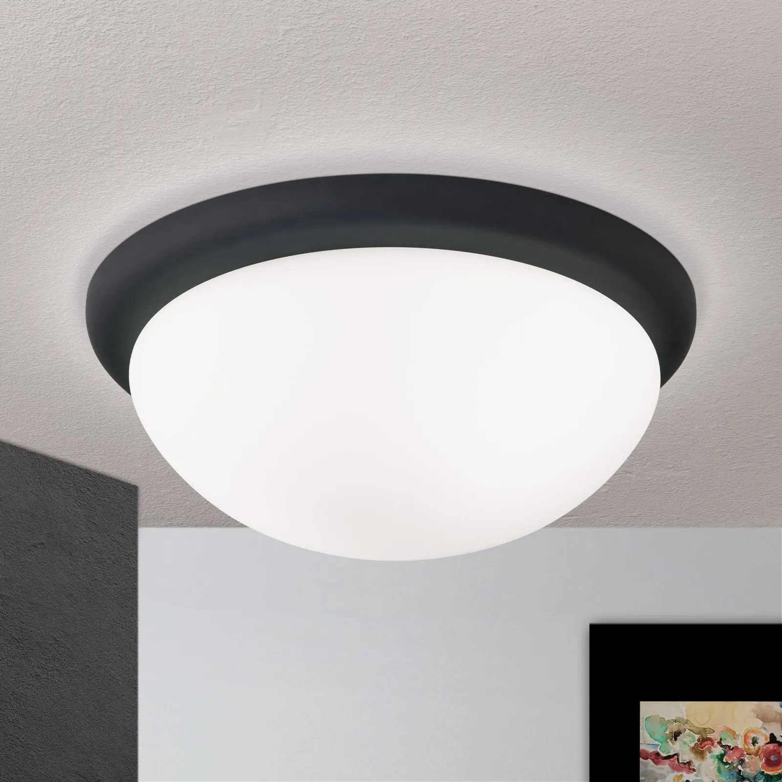 Plafonska lampa CLASSICO, crna, Ø 38 cm - 1