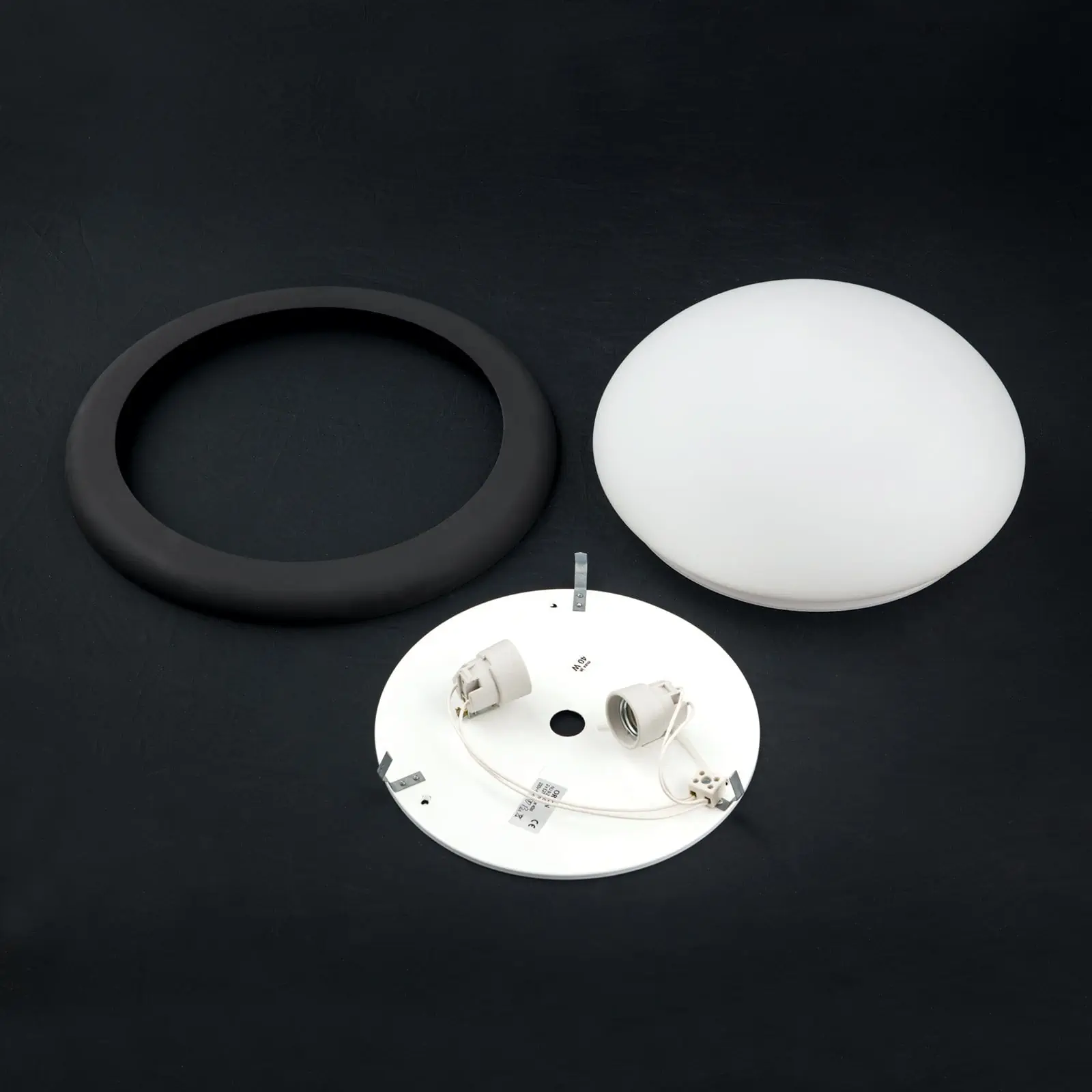 Plafonska lampa CLASSICO, crna, Ø 38 cm - 7