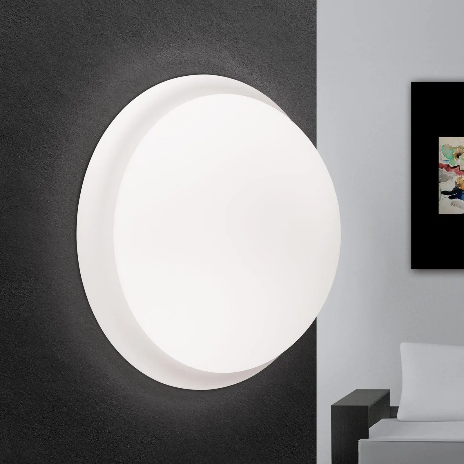 Plafonska lampa CLASSICO, bela, Ø 38 cm - 1