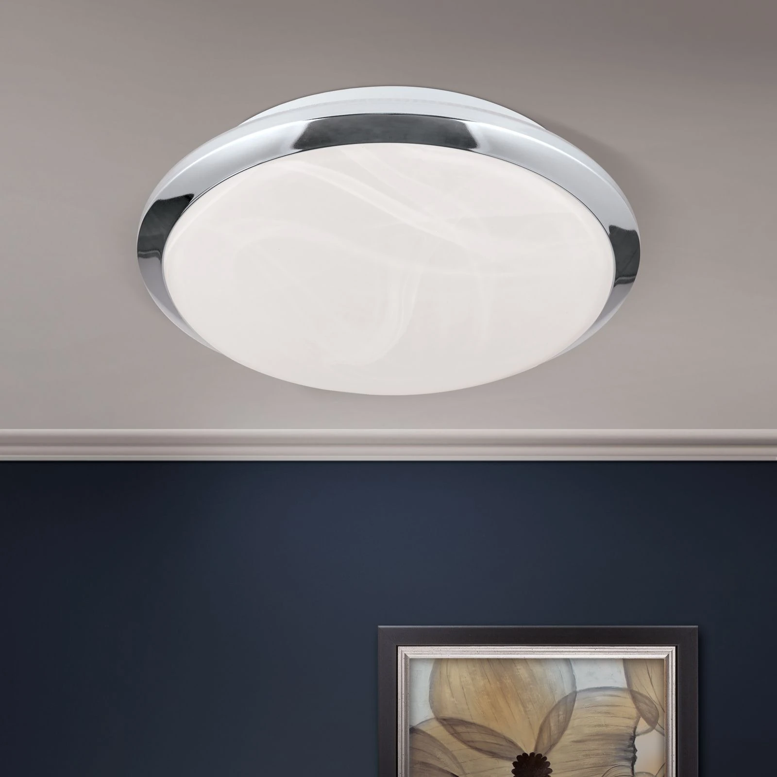 Plafonska lampa RIMA, Ø 26 cm, hrom - 3