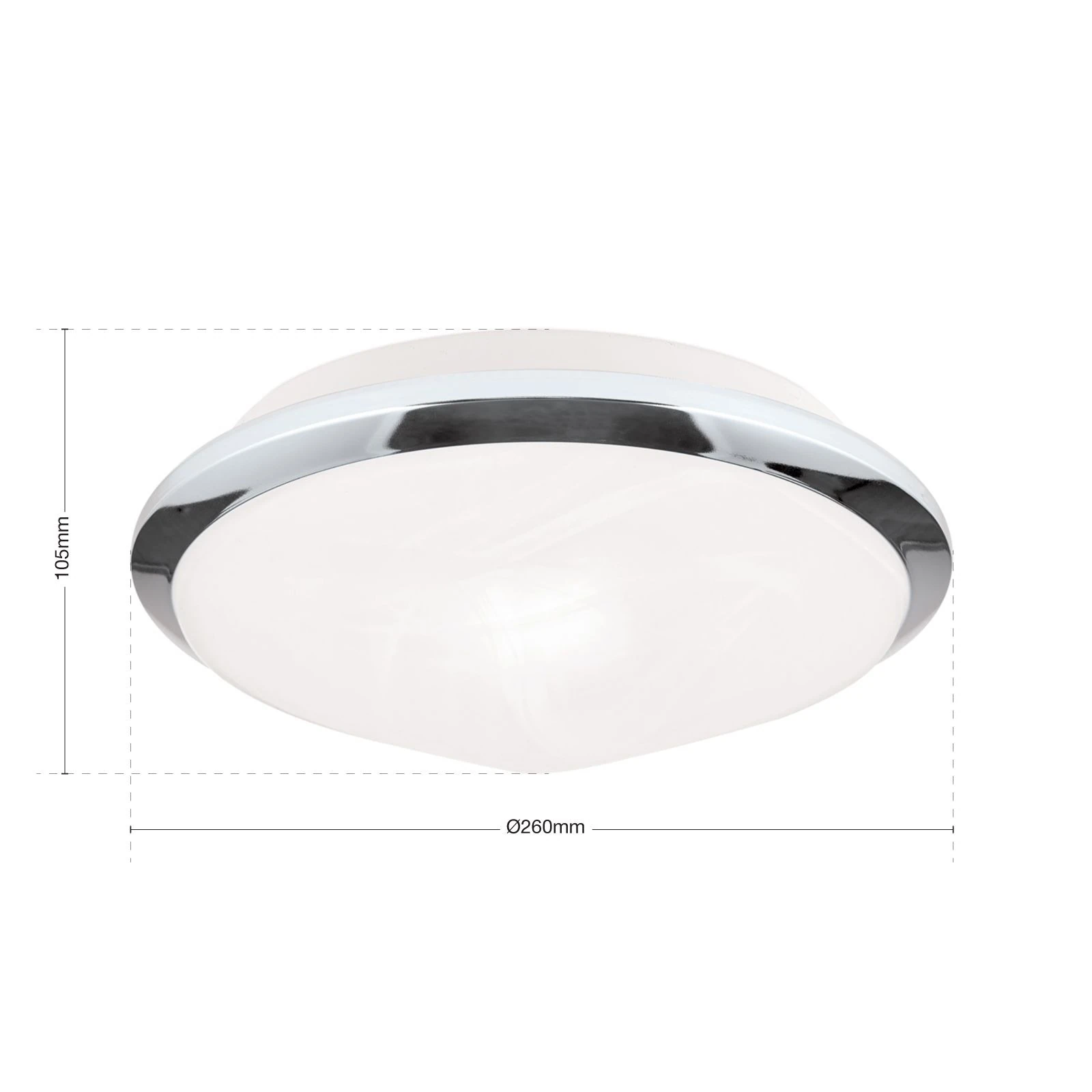 Plafonska lampa RIMA, Ø 26 cm, hrom - 7