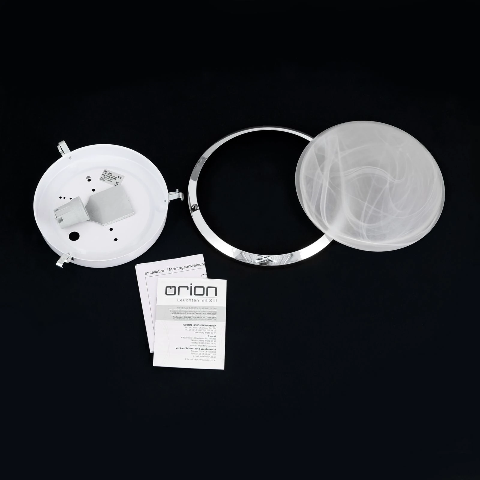 Plafonska lampa RIMA, Ø 26 cm, hrom - 8