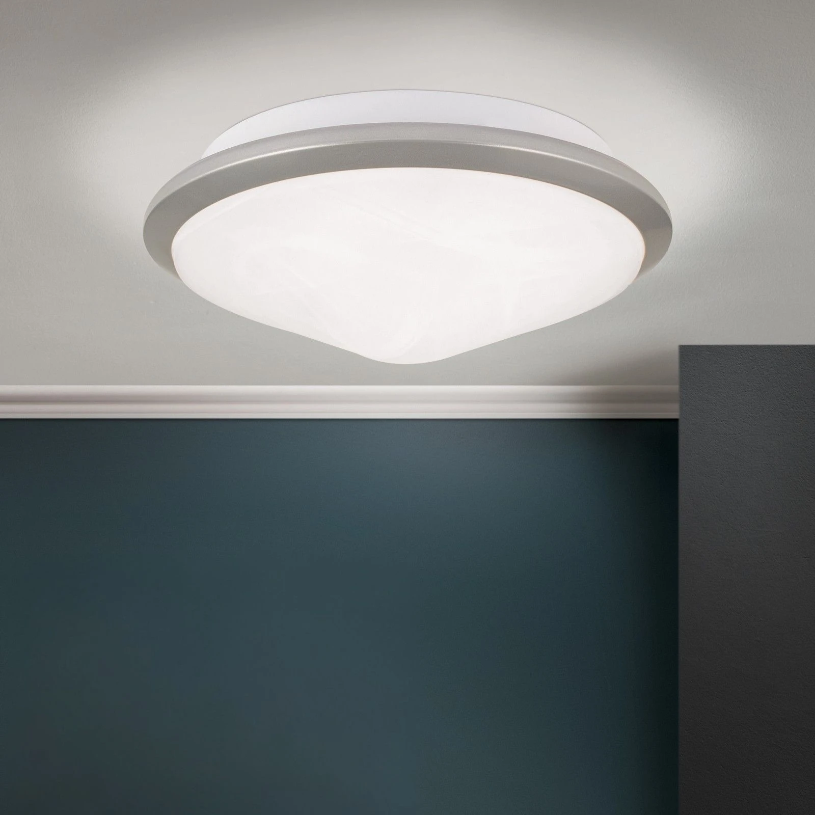 Plafonska lampa RIMA, Ø 26 cm, titan/srebro-mat - 1