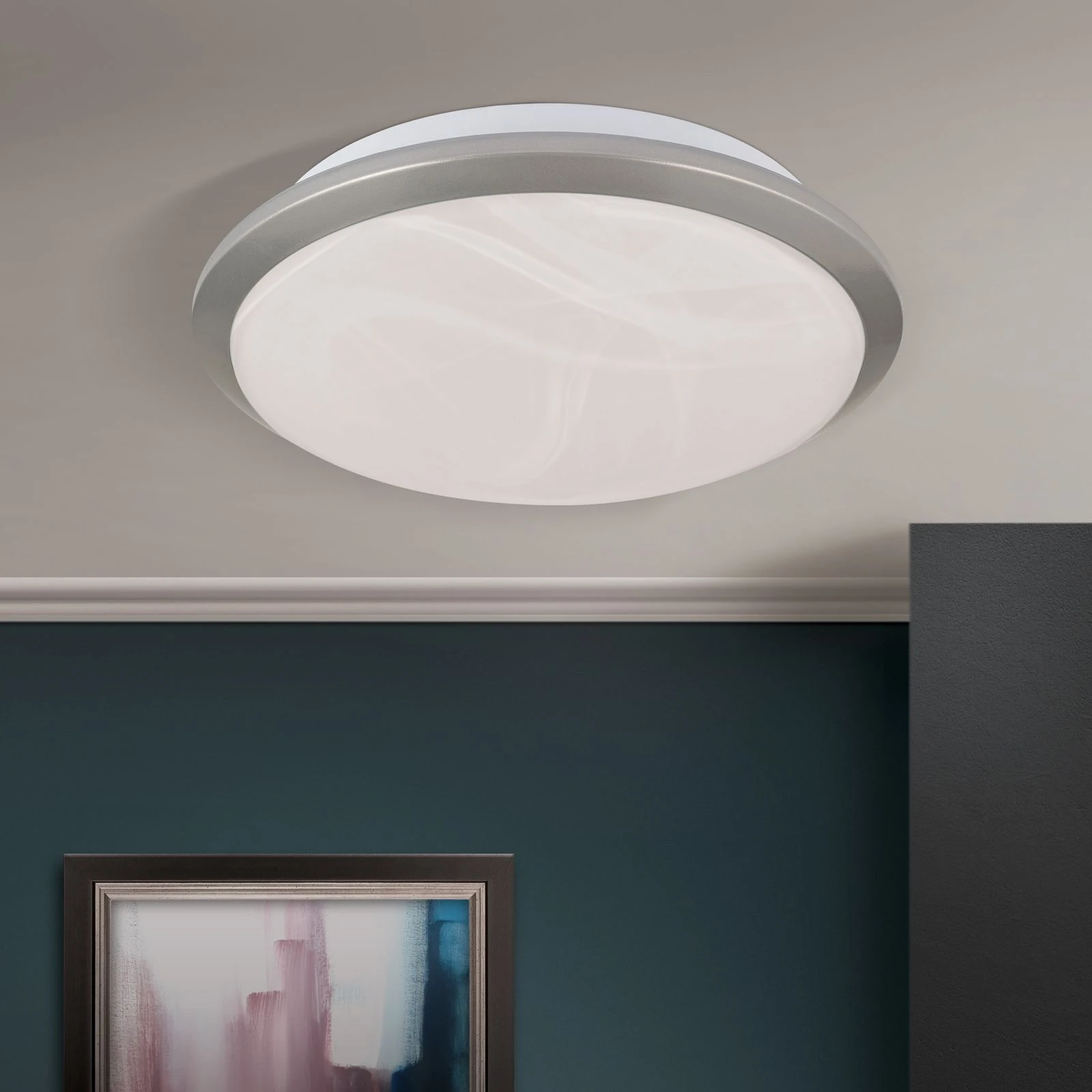 Plafonska lampa RIMA, Ø 26 cm, titan/srebro-mat - 3