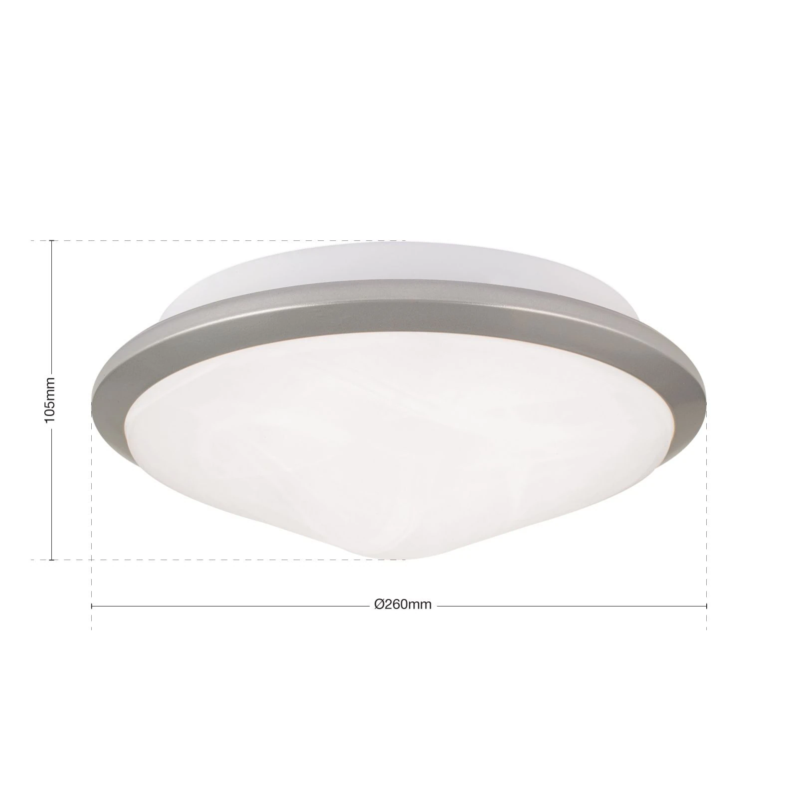 Plafonska lampa RIMA, Ø 26 cm, titan/srebro-mat - 7
