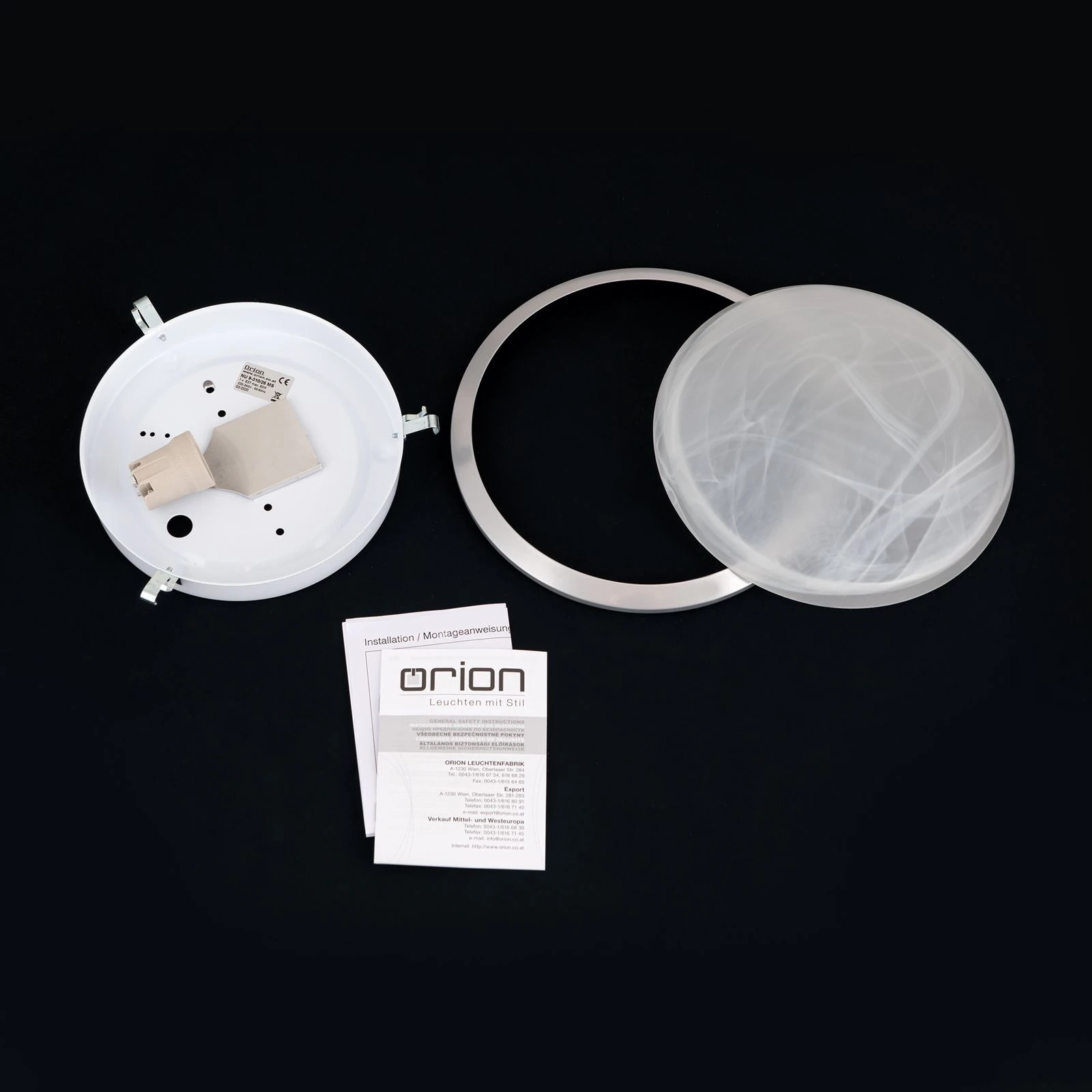 Plafonska lampa RIMA, Ø 26 cm, titan/srebro-mat - 8