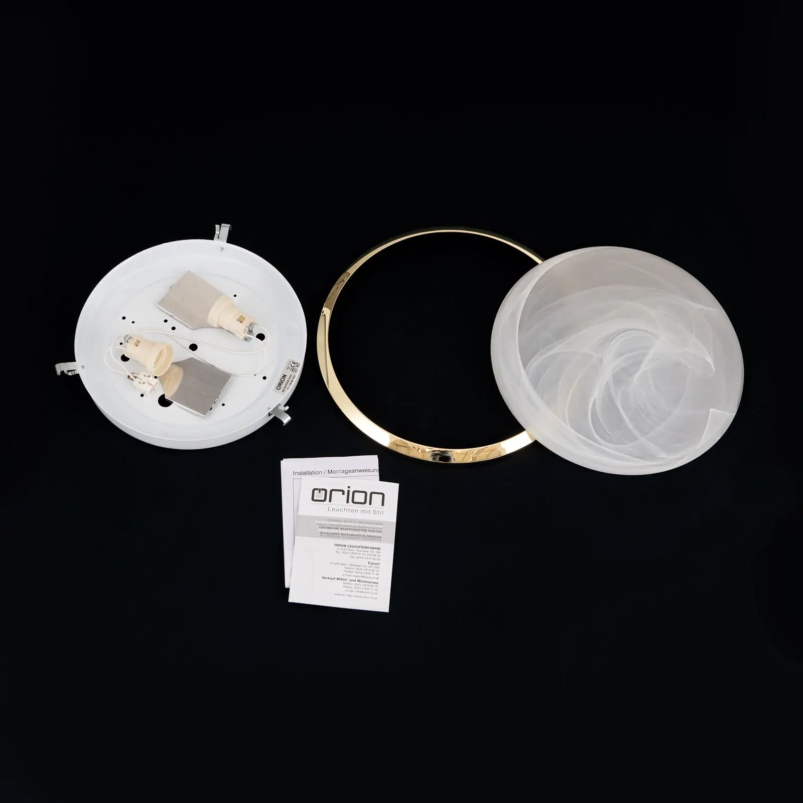 Plafonska lampa RIMA, mesing, Ø 32 cm - 8