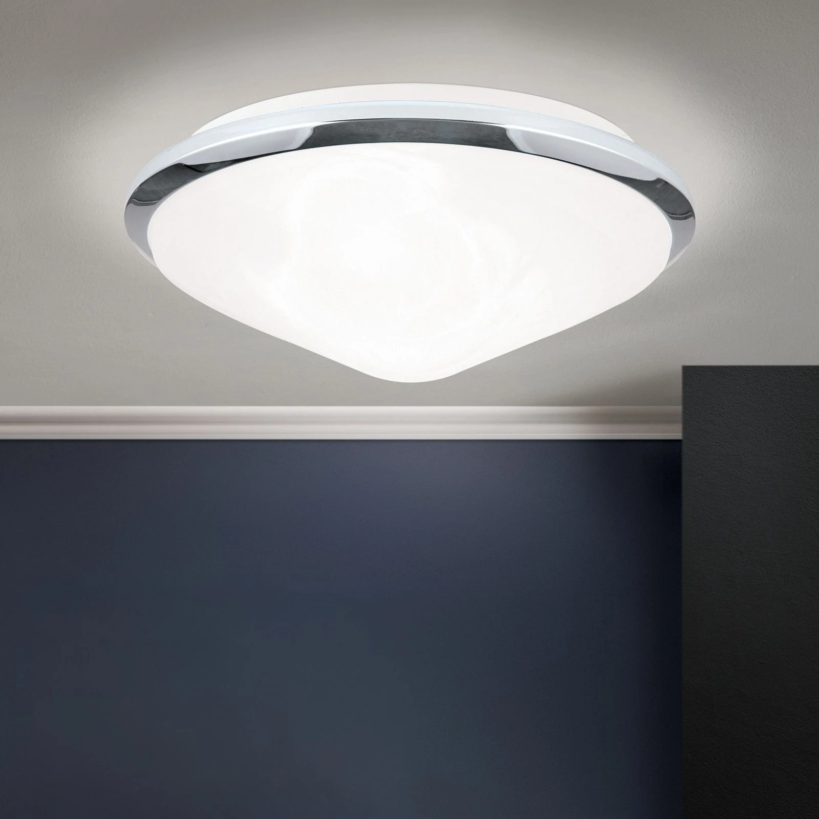 Plafonska lampa RIMA, Ø 32 cm, hrom - 1