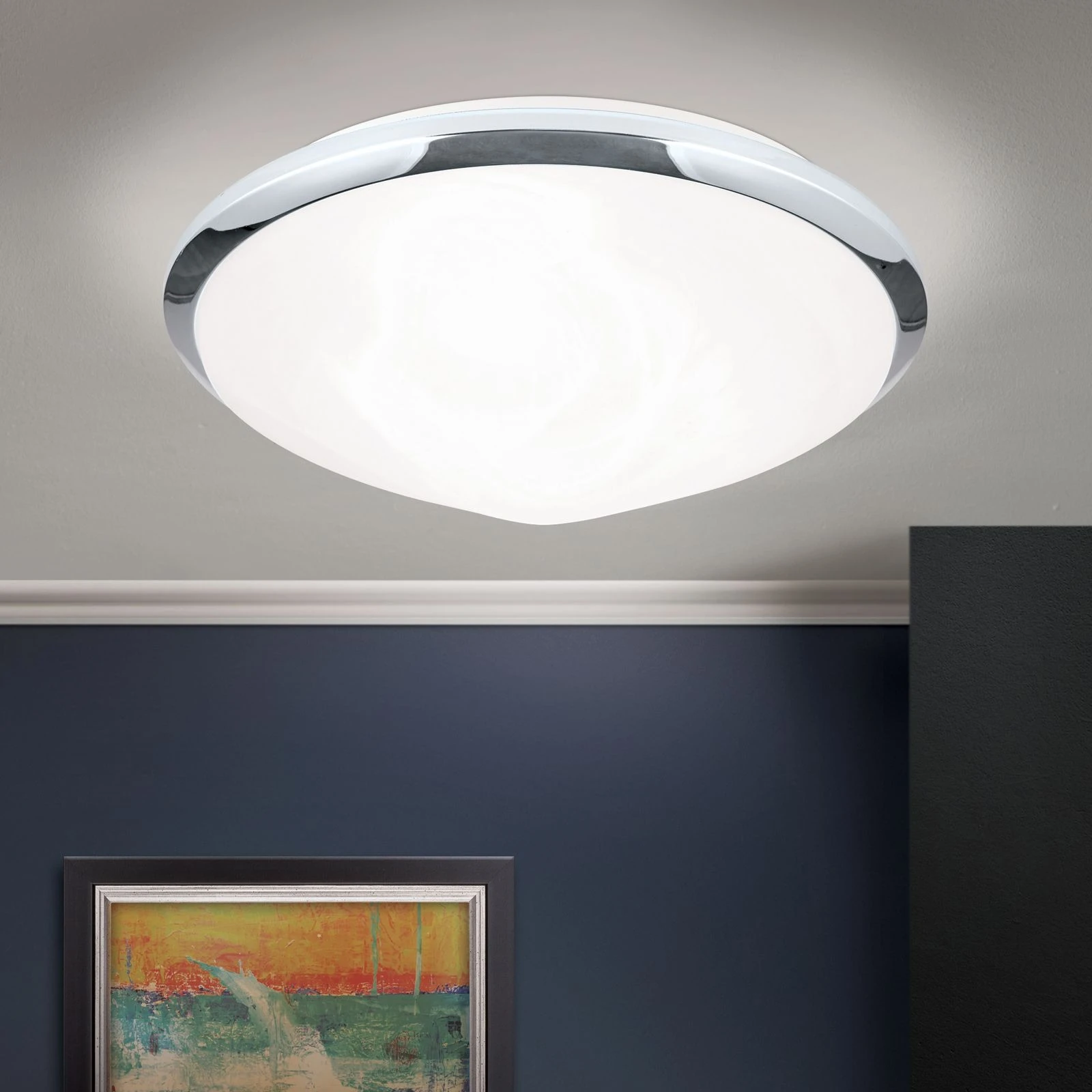 Plafonska lampa RIMA, Ø 32 cm, hrom - 2