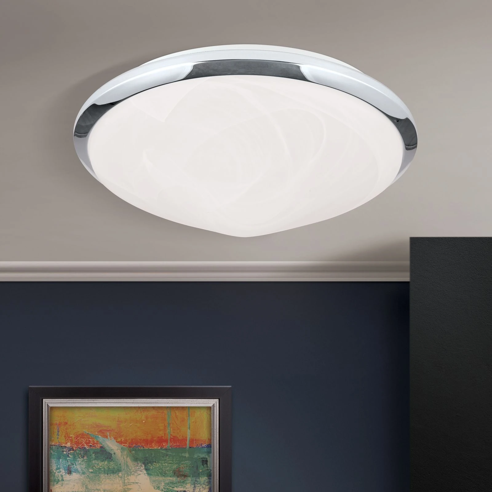 Plafonska lampa RIMA, Ø 32 cm, hrom - 3