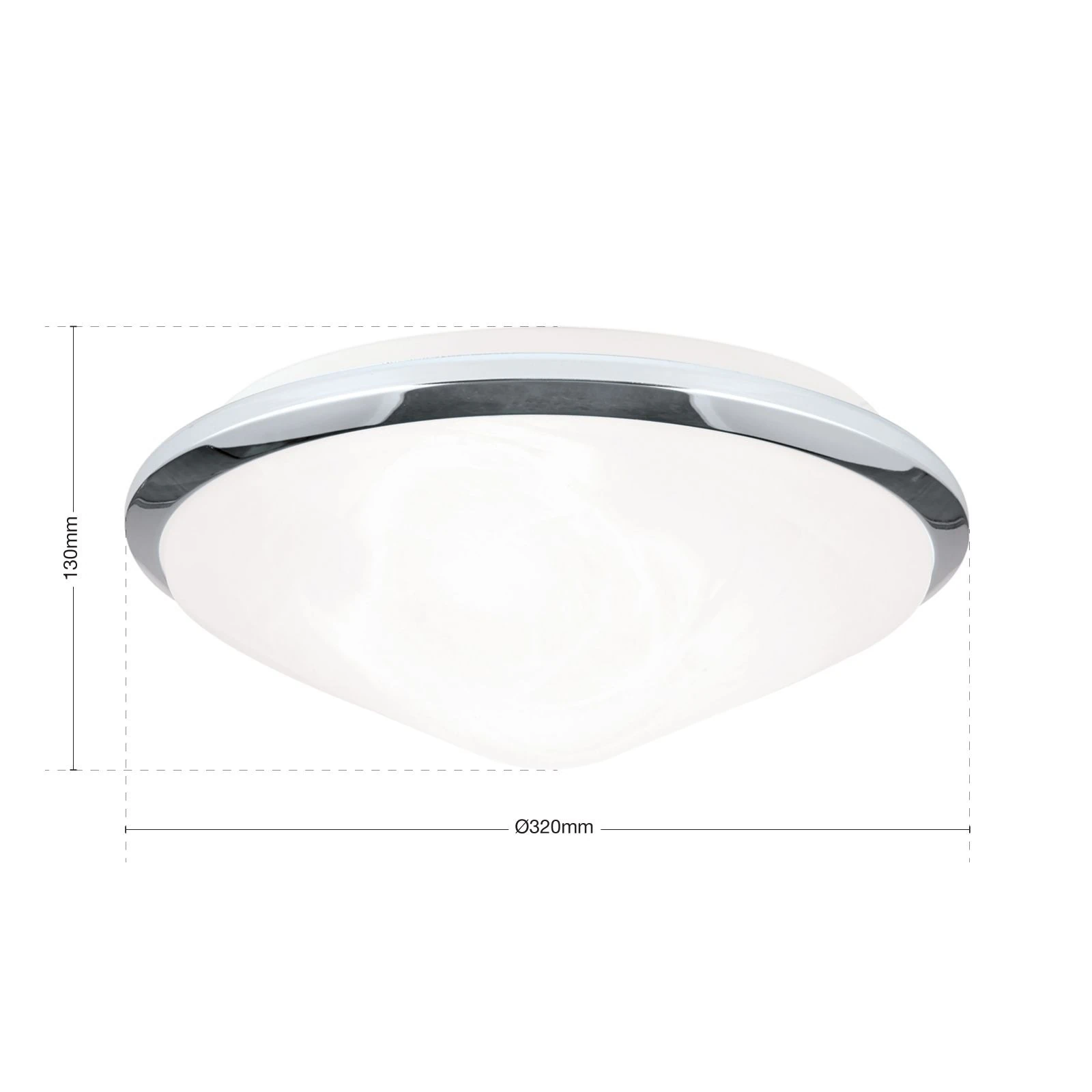 Plafonska lampa RIMA, Ø 32 cm, hrom - 7