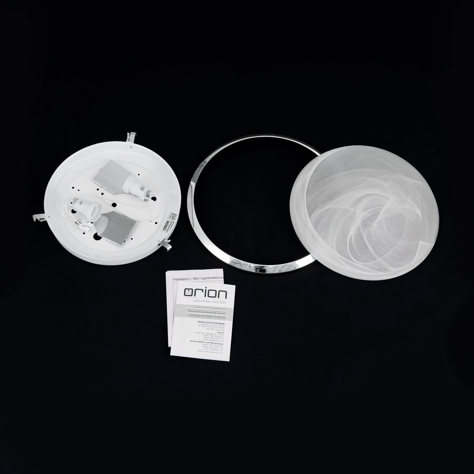 Plafonska lampa RIMA, Ø 32 cm, hrom - 8