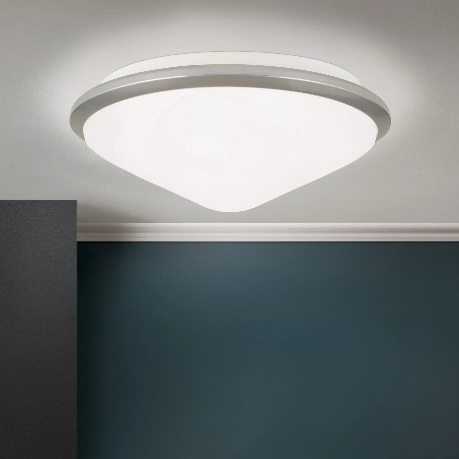 Plafonska lampa RIMA, Ø 32 cm, titan/srebro-mat - 1